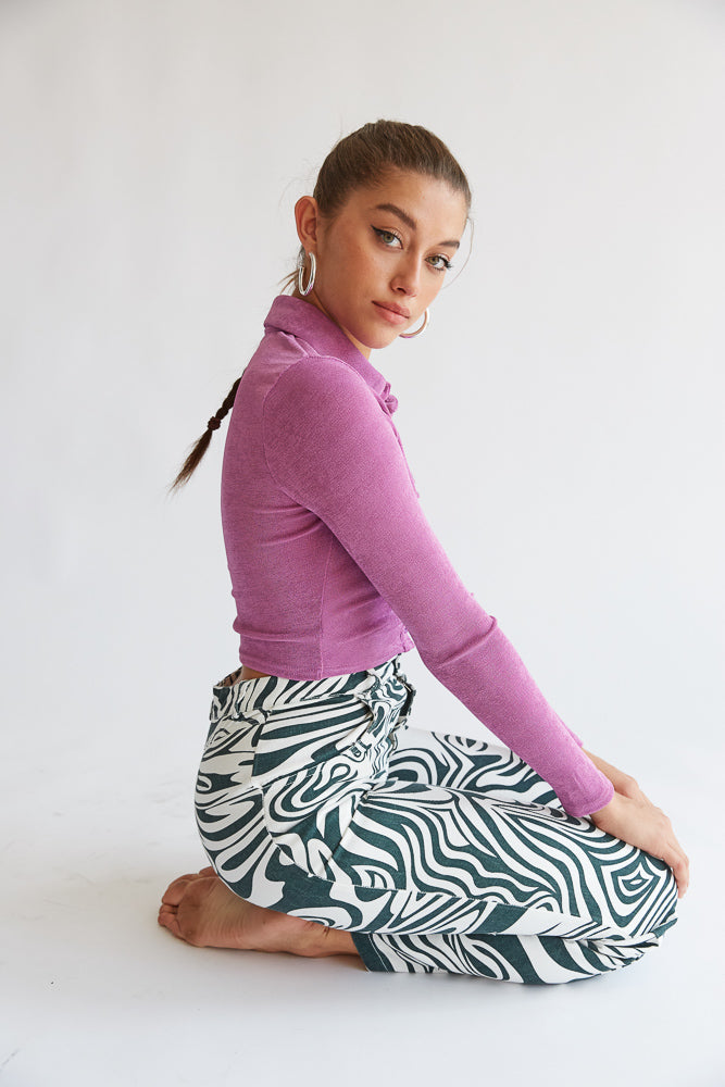 Glendale Collared Crop Top