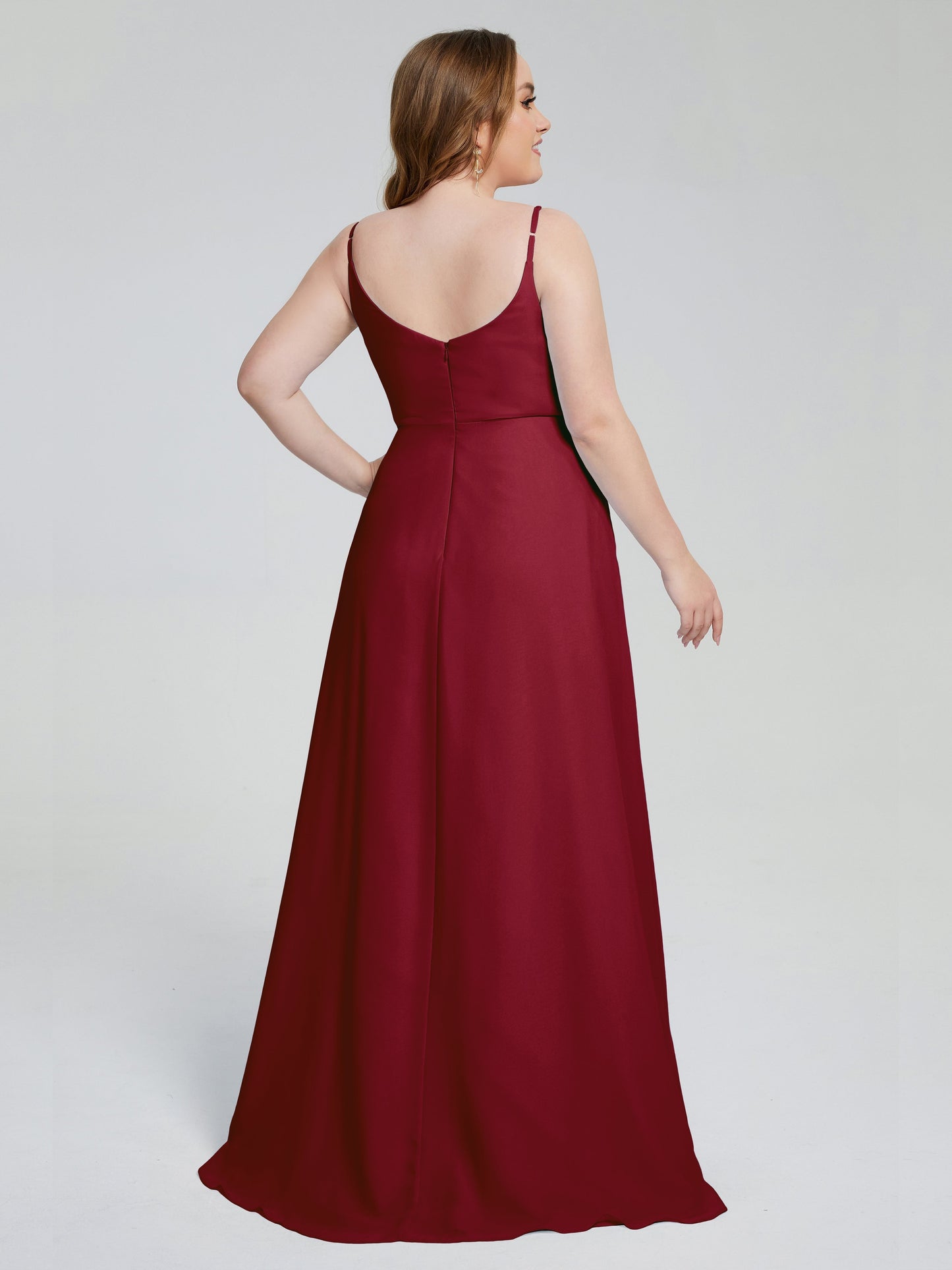 Rachel Sleeveless Split Plus Size Long Bridesmaid Dresses