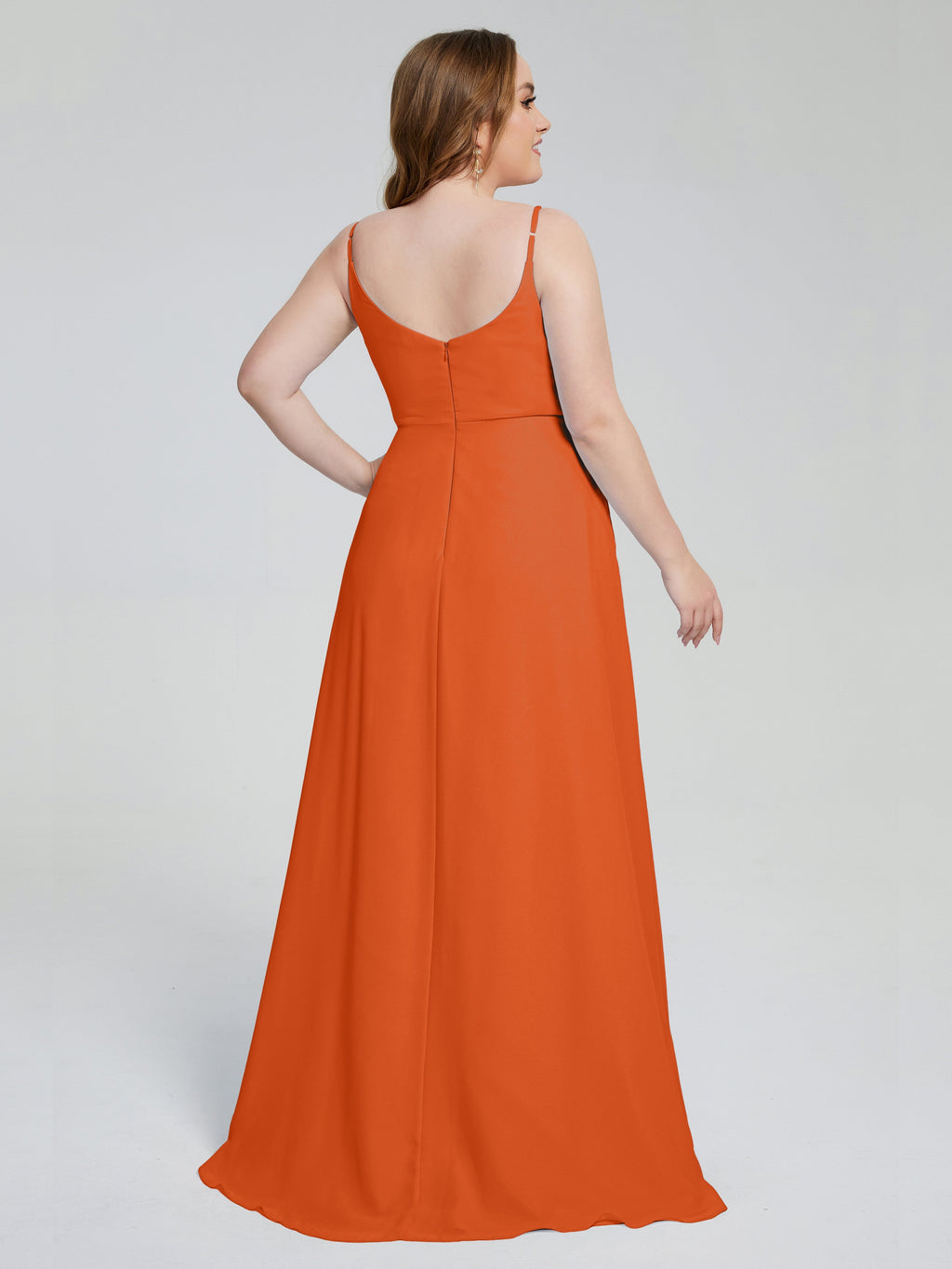 Rachel Sleeveless Split Plus Size Long Bridesmaid Dresses