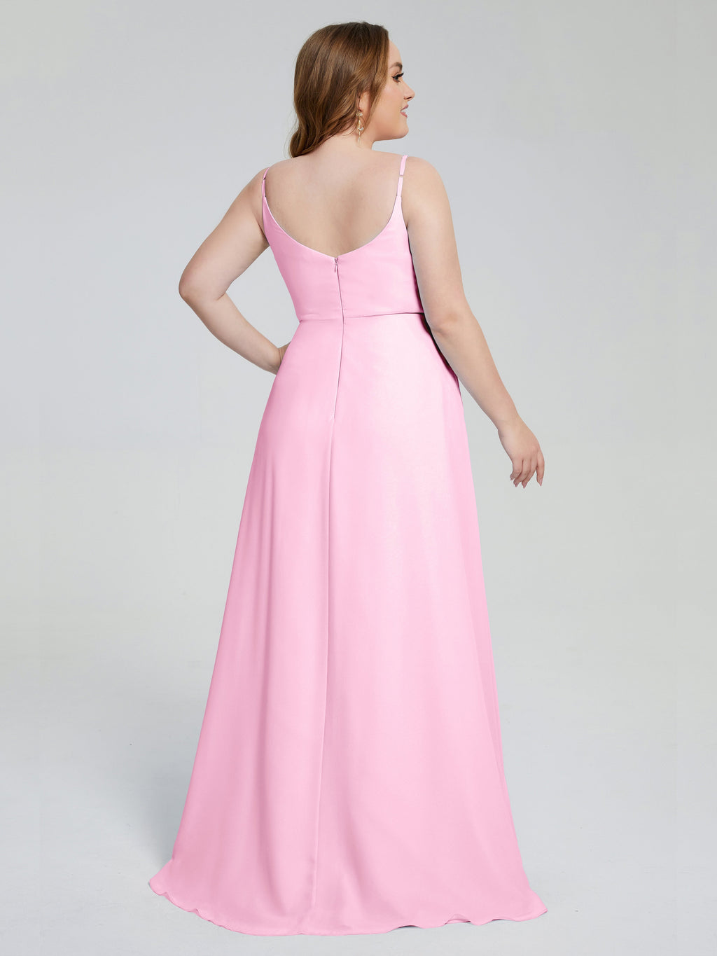 Rachel Sleeveless Split Plus Size Long Bridesmaid Dresses