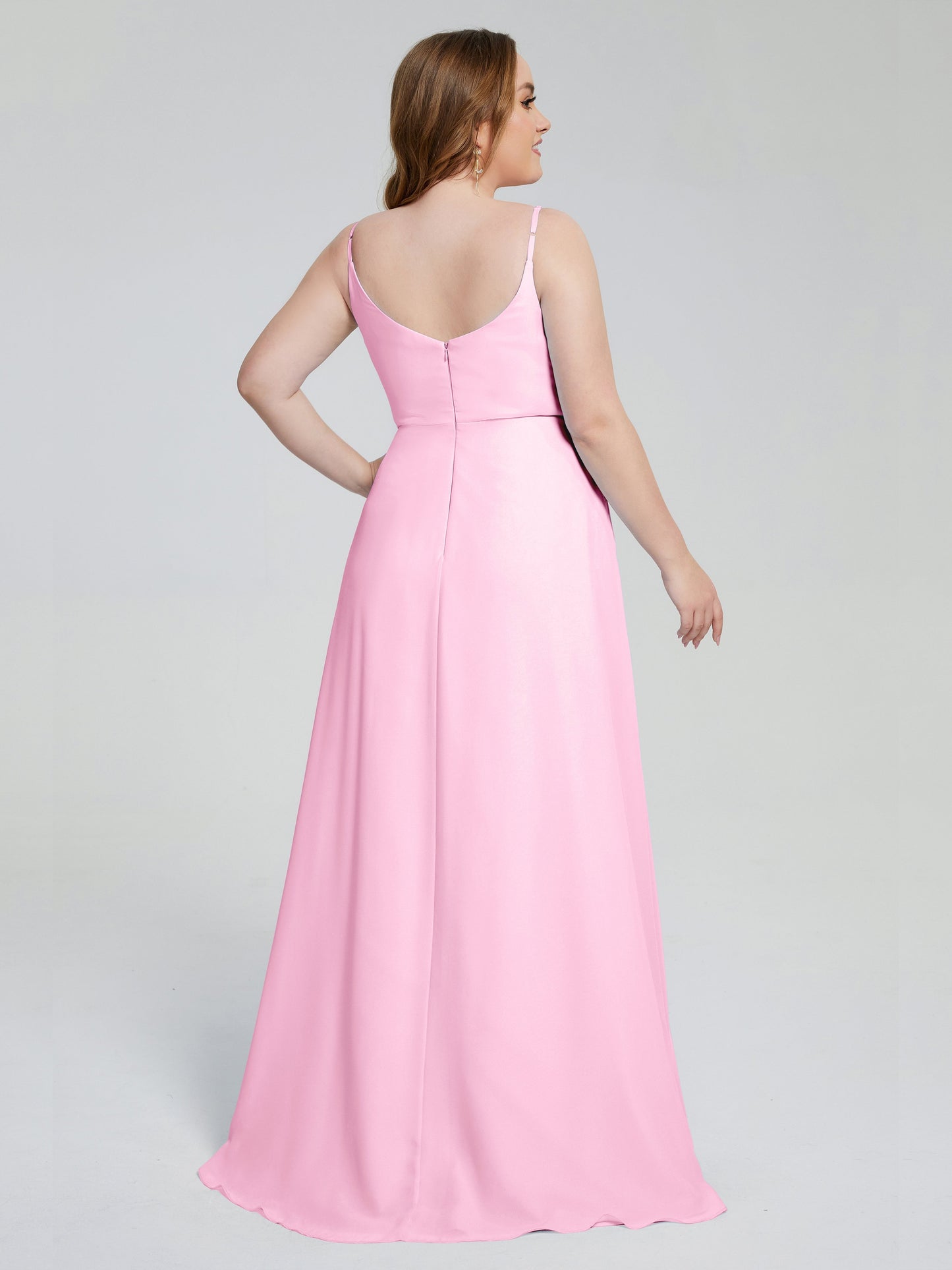 Rachel Sleeveless Split Plus Size Long Bridesmaid Dresses