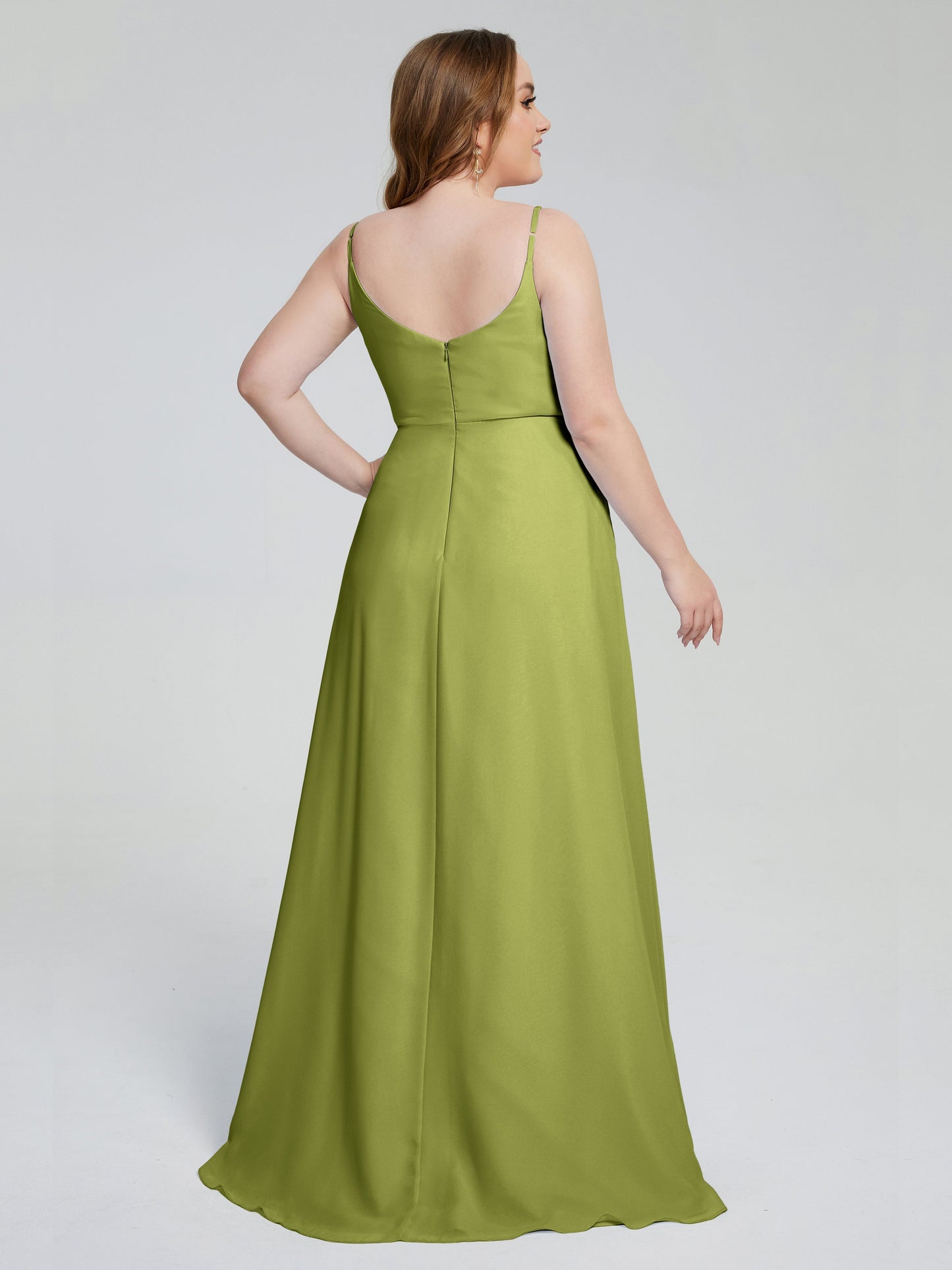 Rachel Sleeveless Split Plus Size Long Bridesmaid Dresses