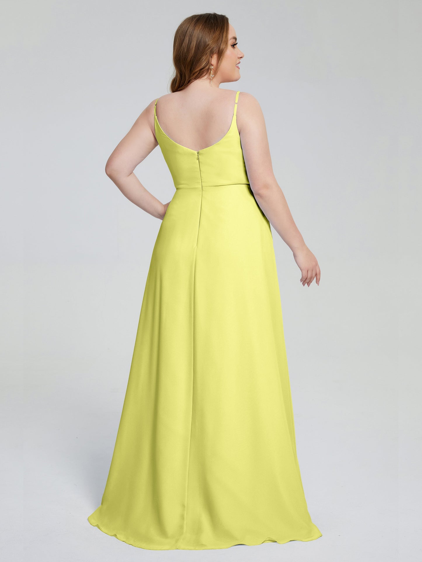 Rachel Sleeveless Split Plus Size Long Bridesmaid Dresses