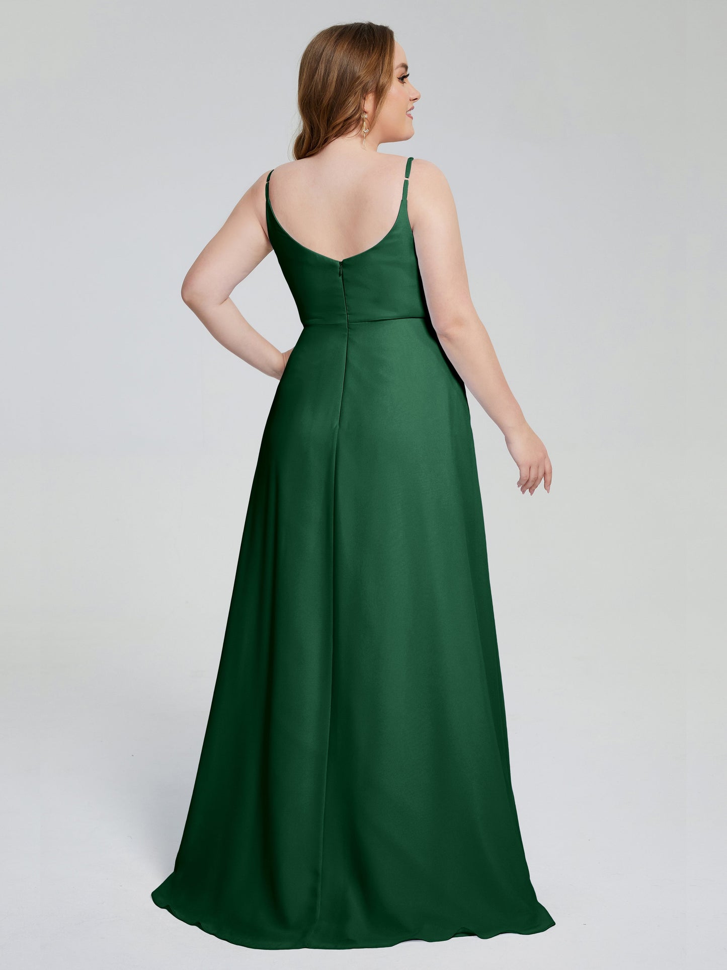 Rachel Sleeveless Split Plus Size Long Bridesmaid Dresses