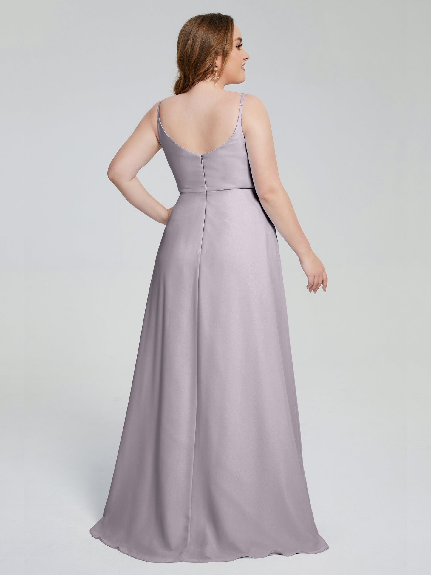 Rachel Sleeveless Split Plus Size Long Bridesmaid Dresses
