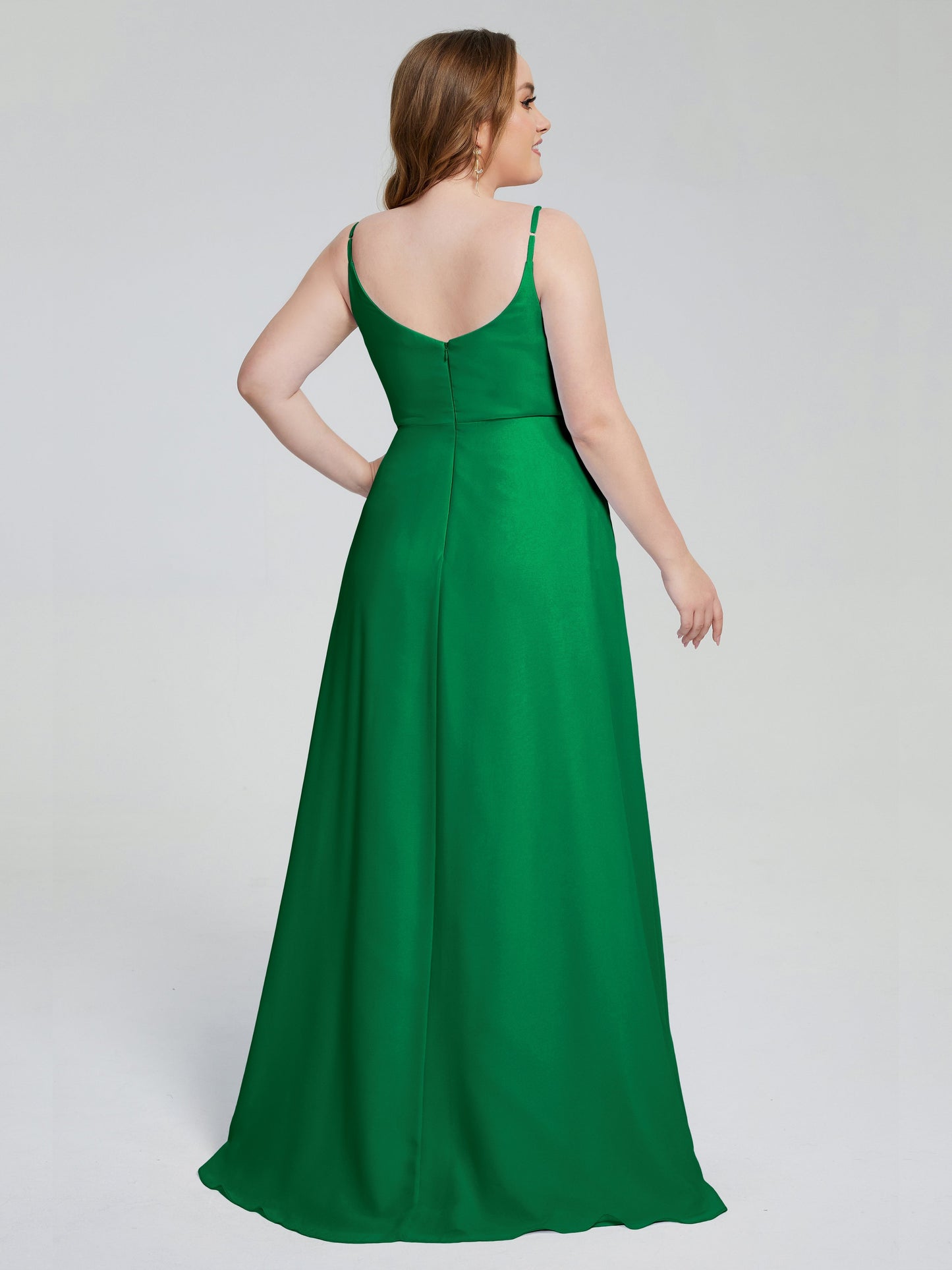 Rachel Sleeveless Split Plus Size Long Bridesmaid Dresses