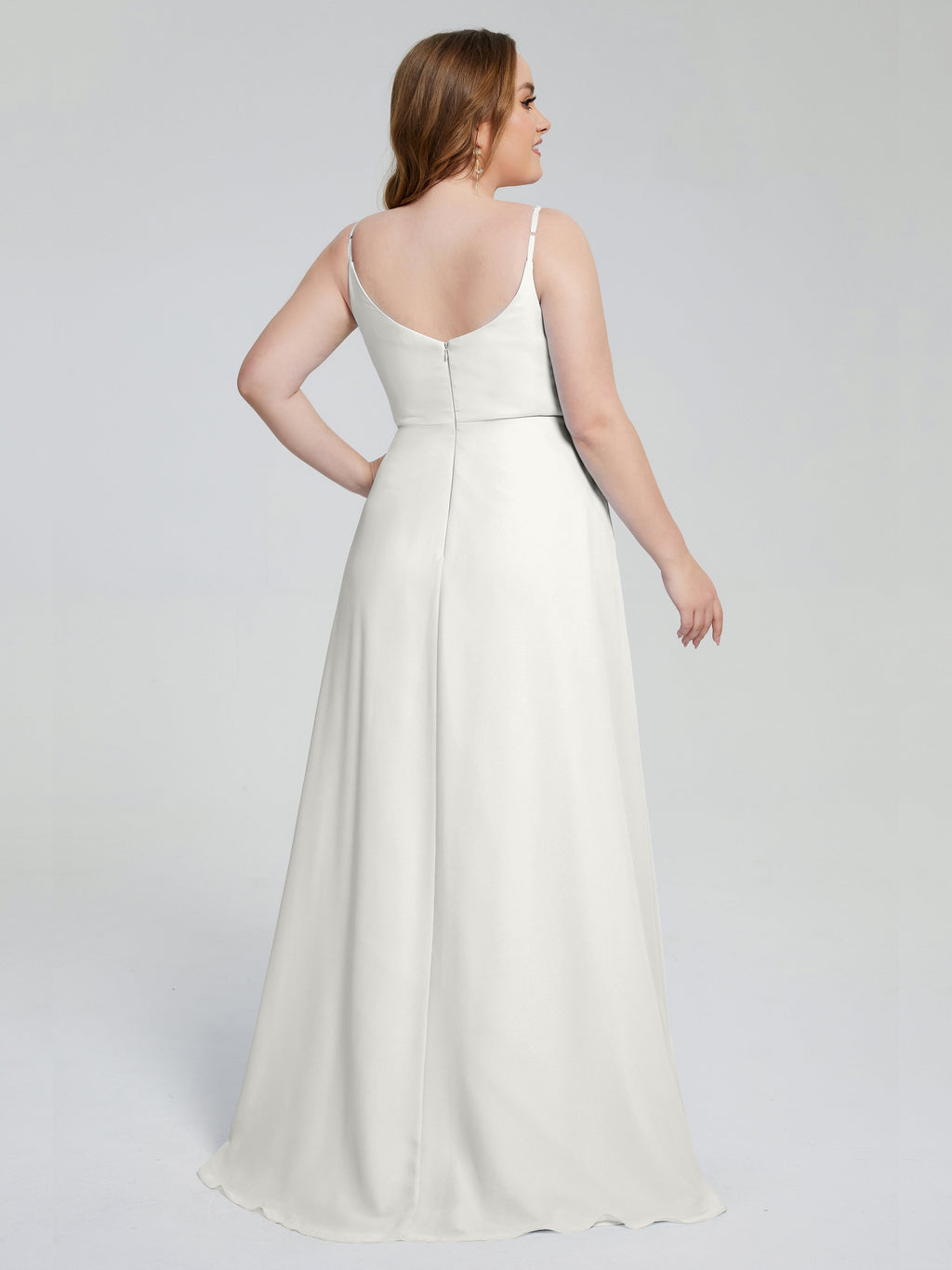 Rachel Sleeveless Split Plus Size Long Bridesmaid Dresses