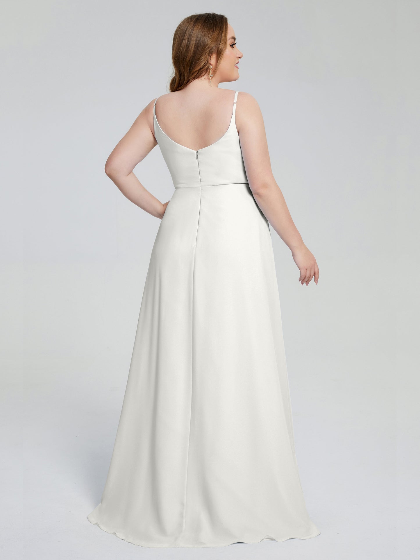 Rachel Sleeveless Split Plus Size Long Bridesmaid Dresses