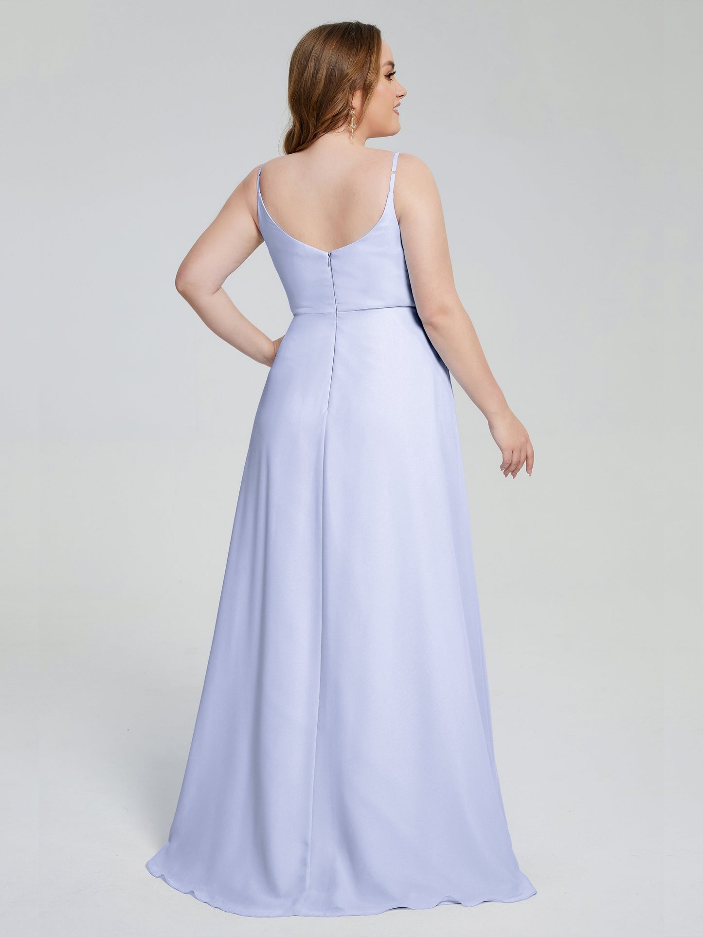 Rachel Sleeveless Split Plus Size Long Bridesmaid Dresses
