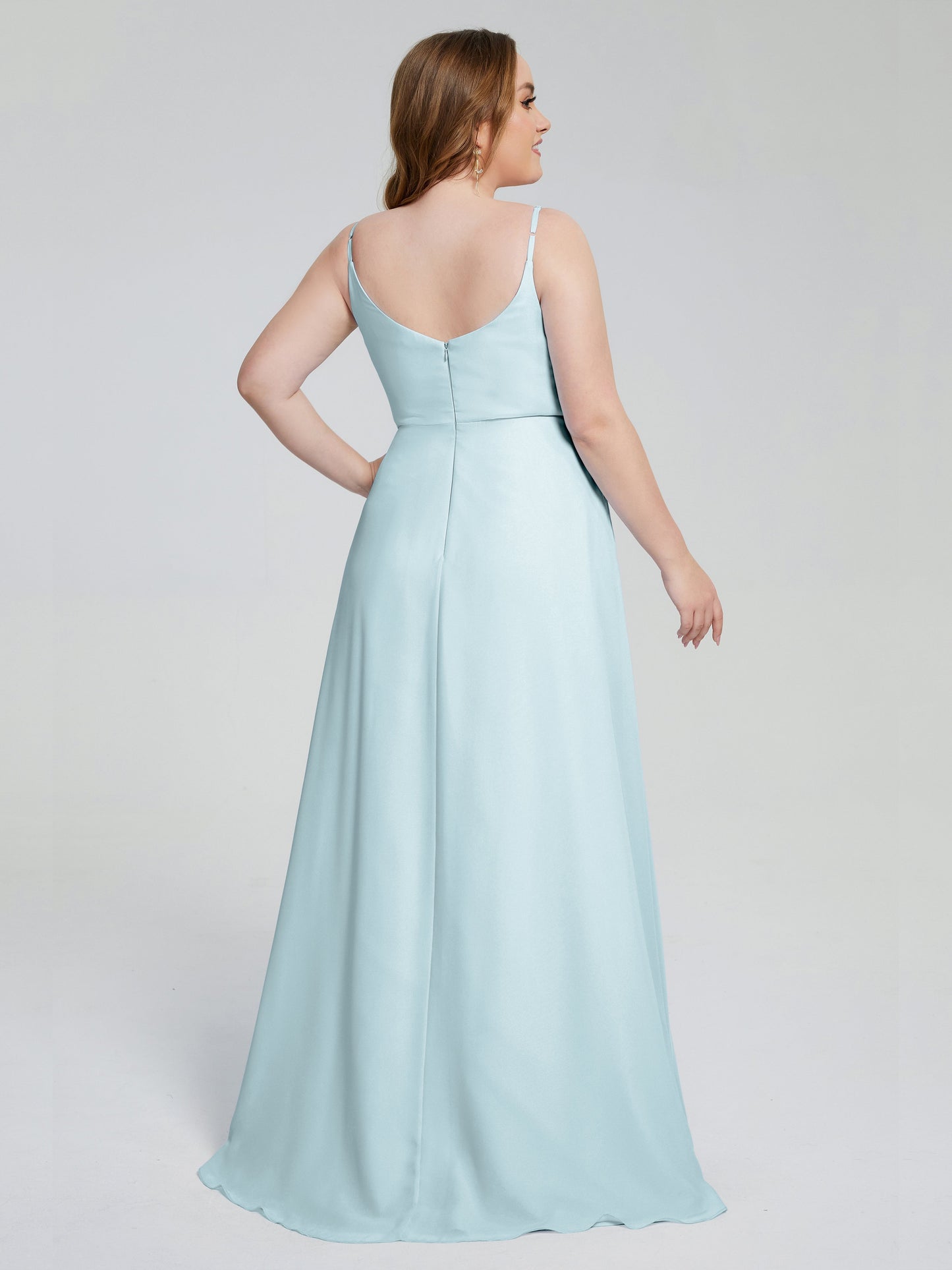 Rachel Sleeveless Split Plus Size Long Bridesmaid Dresses