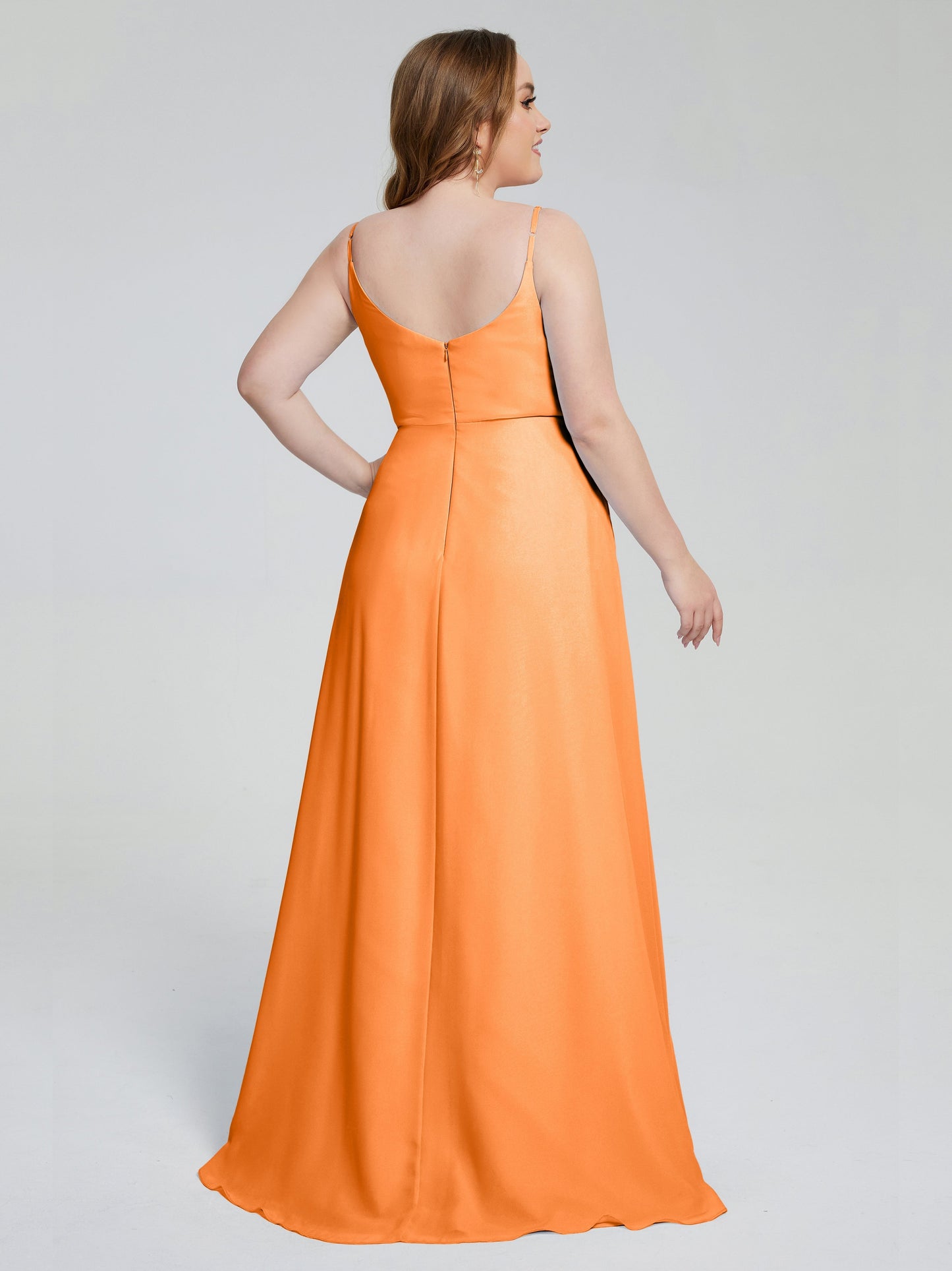 Rachel Sleeveless Split Plus Size Long Bridesmaid Dresses