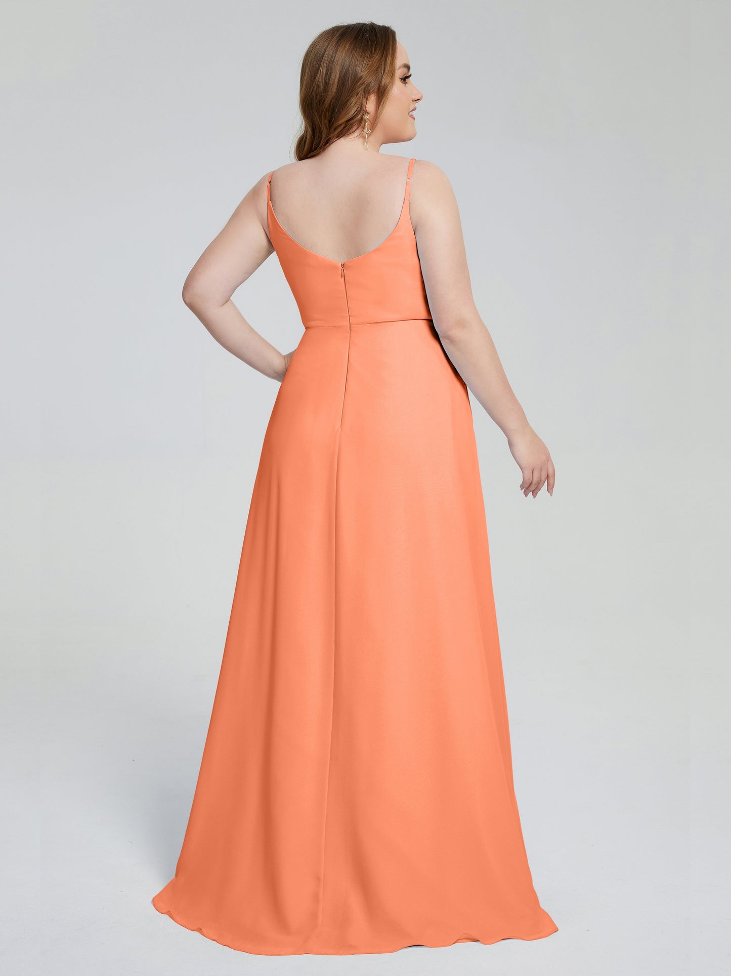 Rachel Sleeveless Split Plus Size Long Bridesmaid Dresses