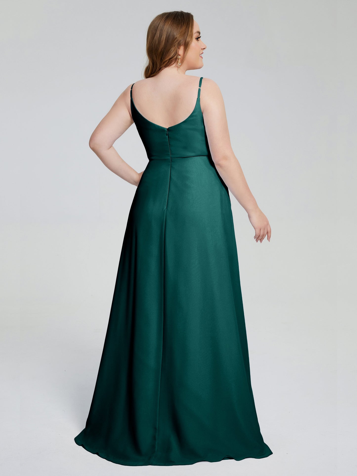 Rachel Sleeveless Split Plus Size Long Bridesmaid Dresses
