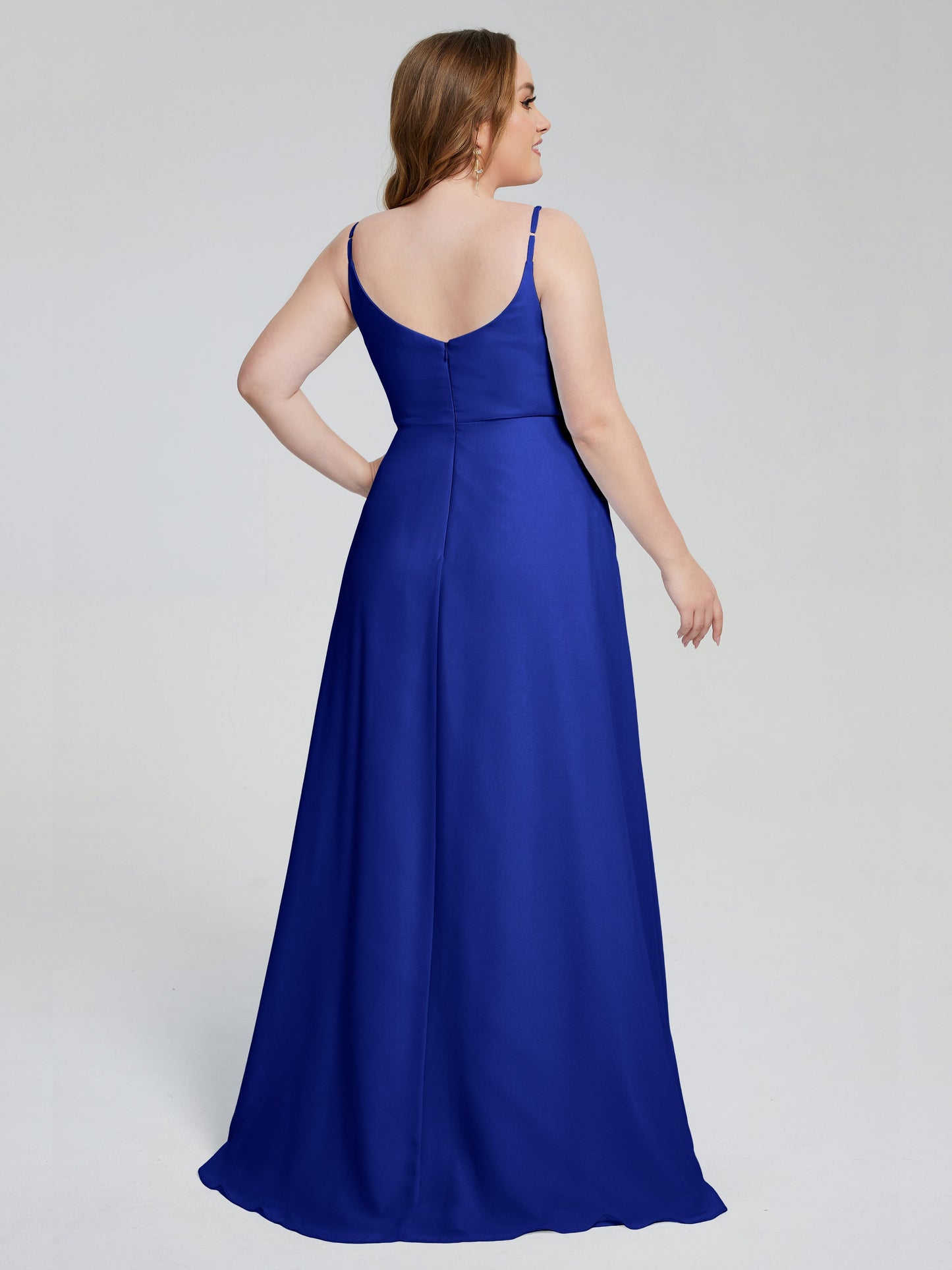 Rachel Sleeveless Split Plus Size Long Bridesmaid Dresses