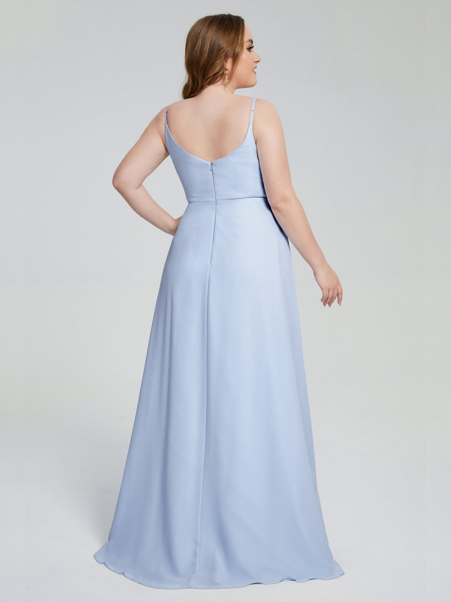 Rachel Sleeveless Split Plus Size Long Bridesmaid Dresses