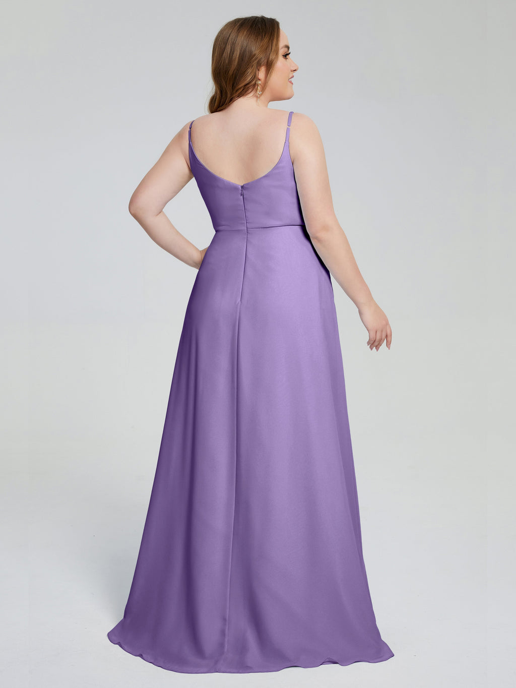 Rachel Sleeveless Split Plus Size Long Bridesmaid Dresses