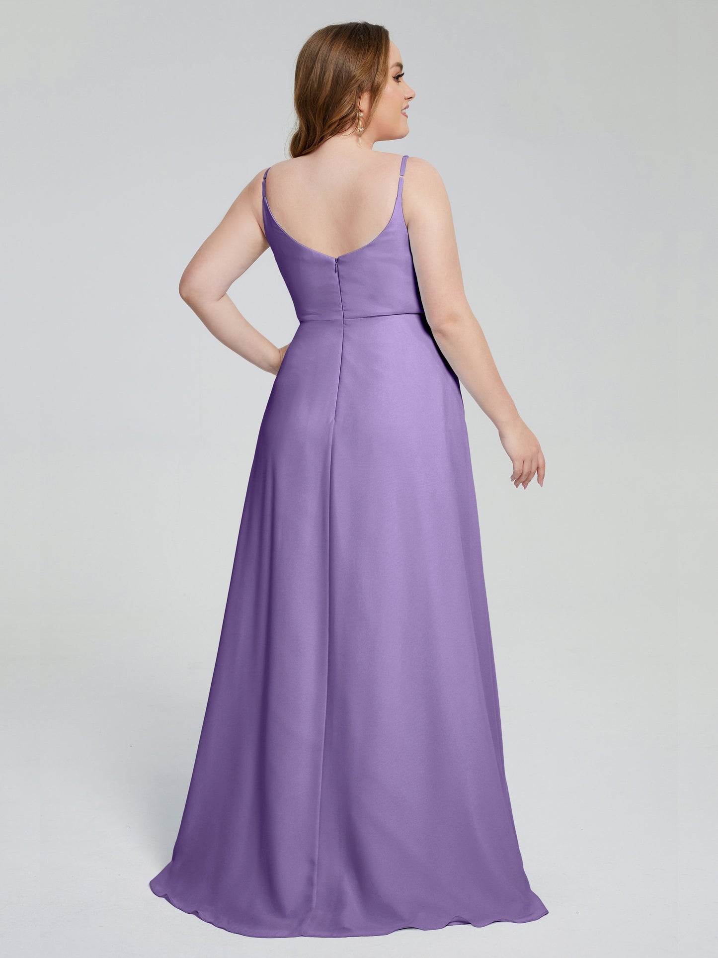 Rachel Sleeveless Split Plus Size Long Bridesmaid Dresses