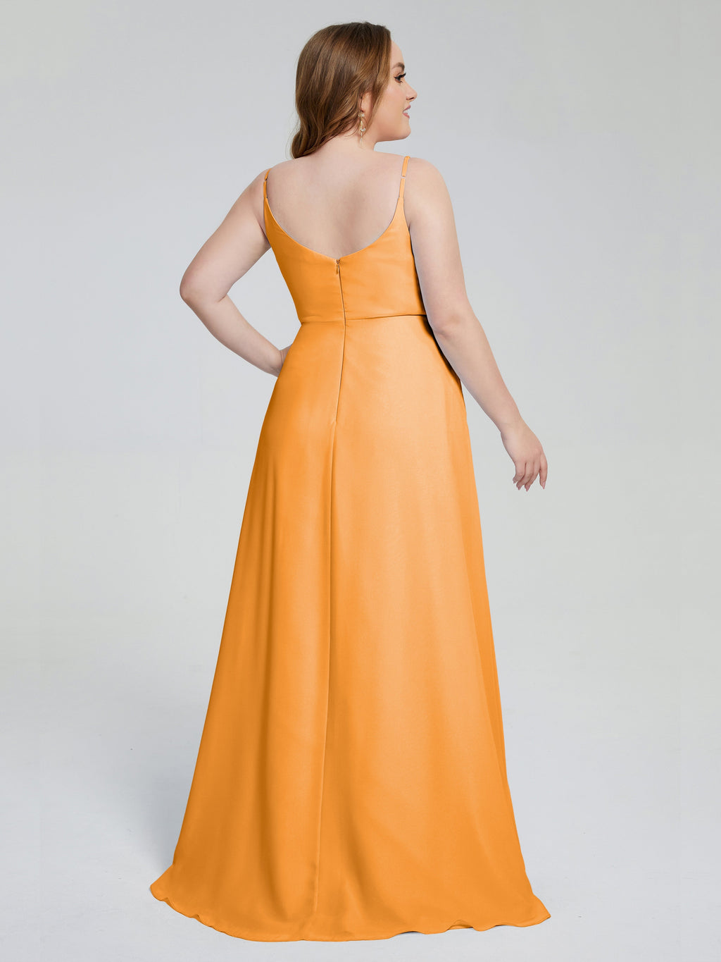 Rachel Sleeveless Split Plus Size Long Bridesmaid Dresses