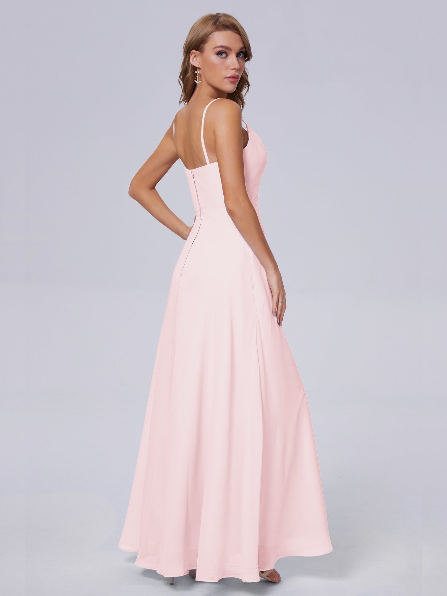 Reese Modest Split Chiffon Long Bridesmaid Dresses