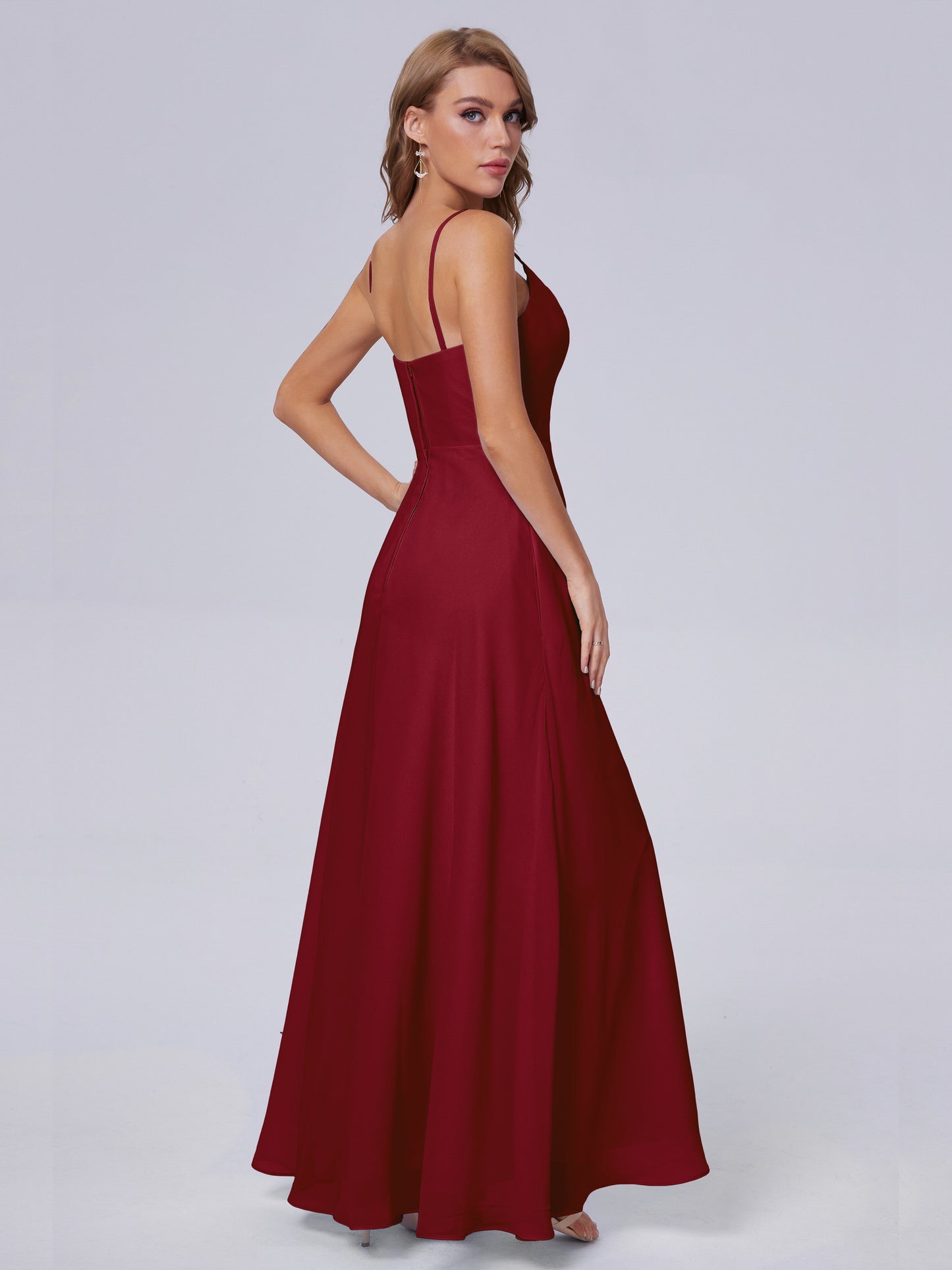 Reese Modest Split Chiffon Long Bridesmaid Dresses