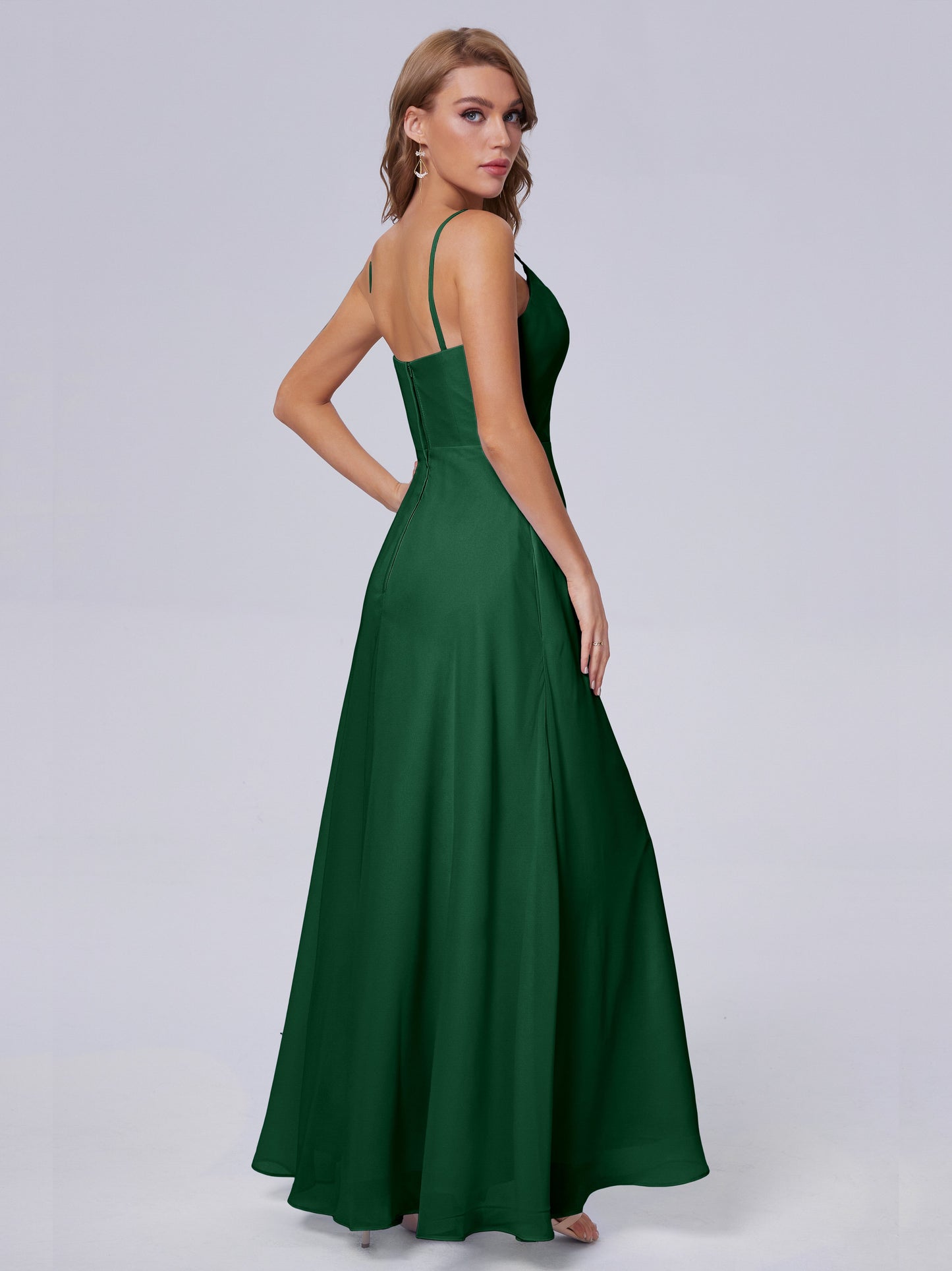 Reese Modest Split Chiffon Long Bridesmaid Dresses