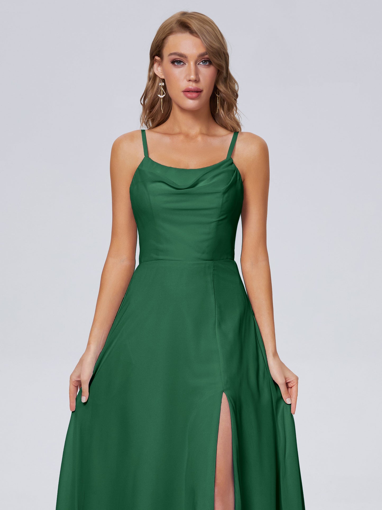 Reese Modest Split Chiffon Long Bridesmaid Dresses