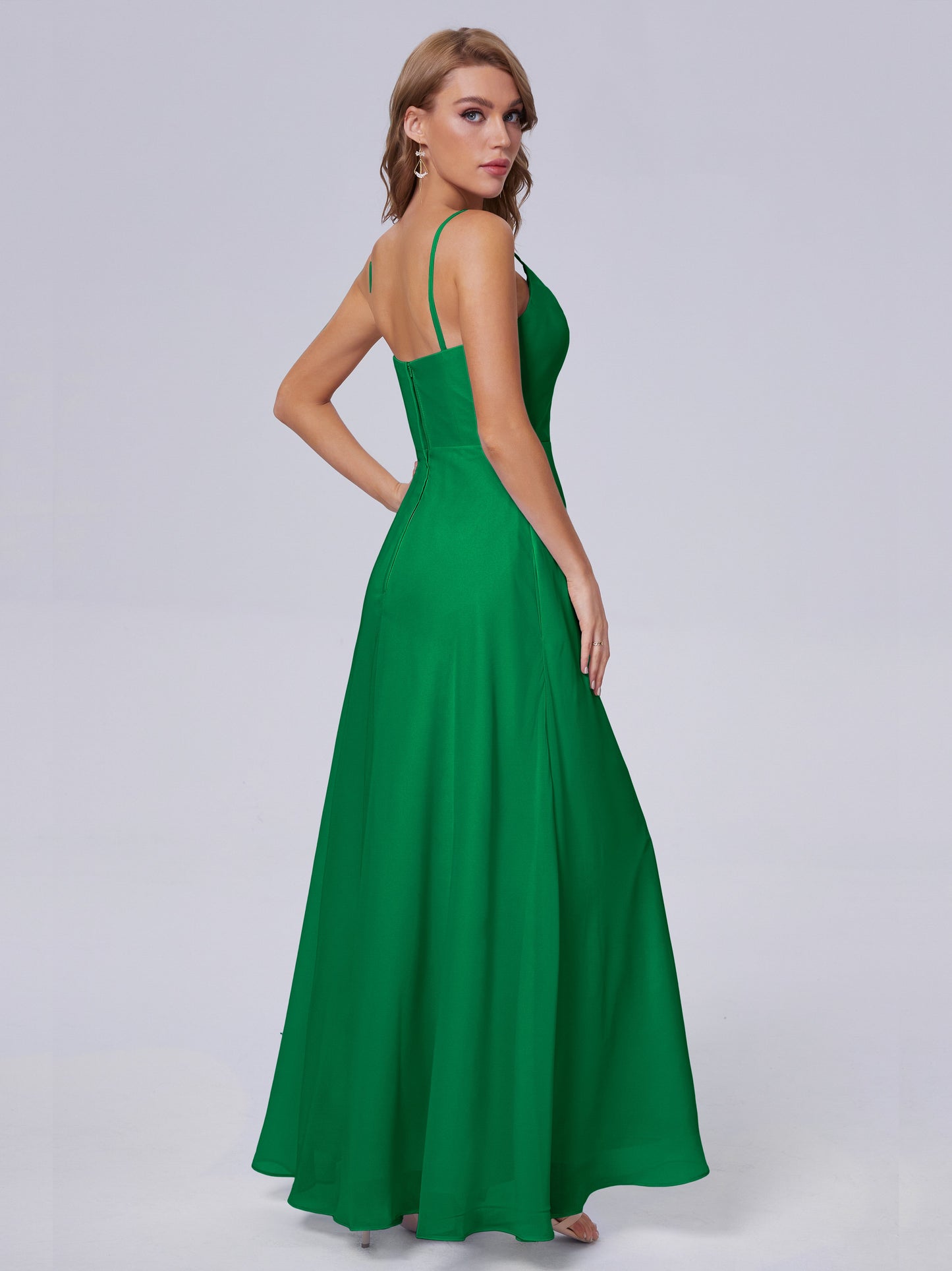 Reese Modest Split Chiffon Long Bridesmaid Dresses