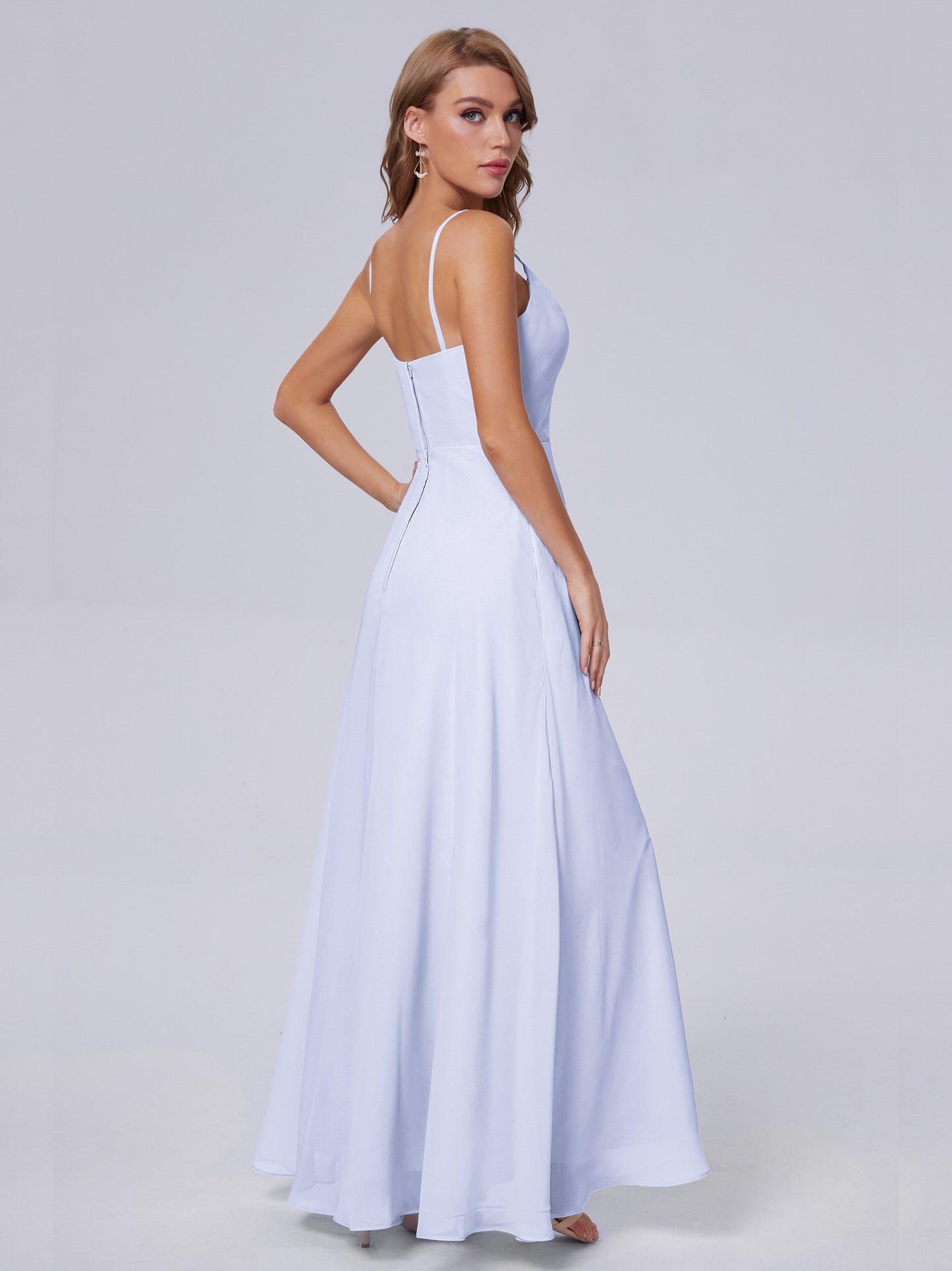 Reese Modest Split Chiffon Long Bridesmaid Dresses