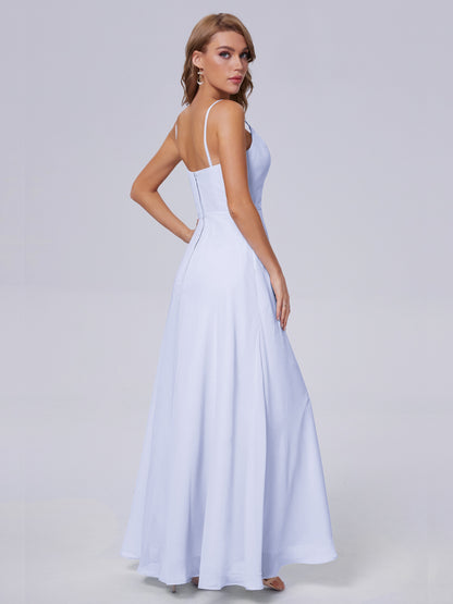 Reese Modest Split Chiffon Long Bridesmaid Dresses