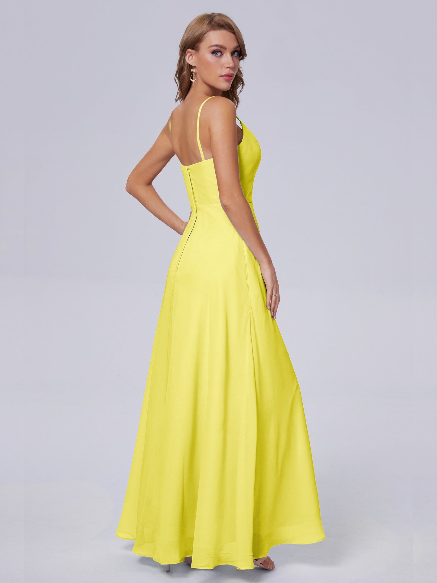 Reese Modest Split Chiffon Long Bridesmaid Dresses