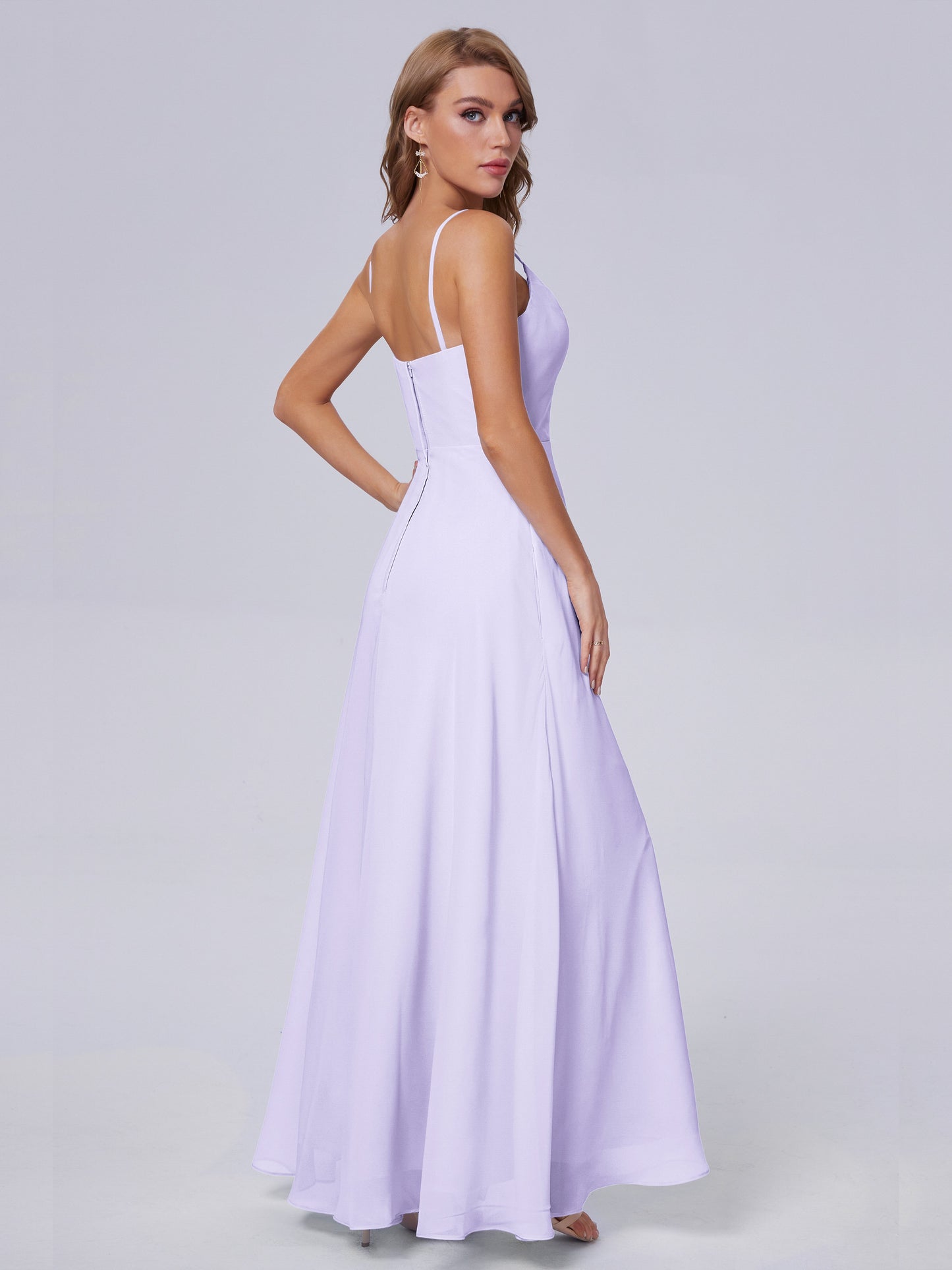 Reese Modest Split Chiffon Long Bridesmaid Dresses