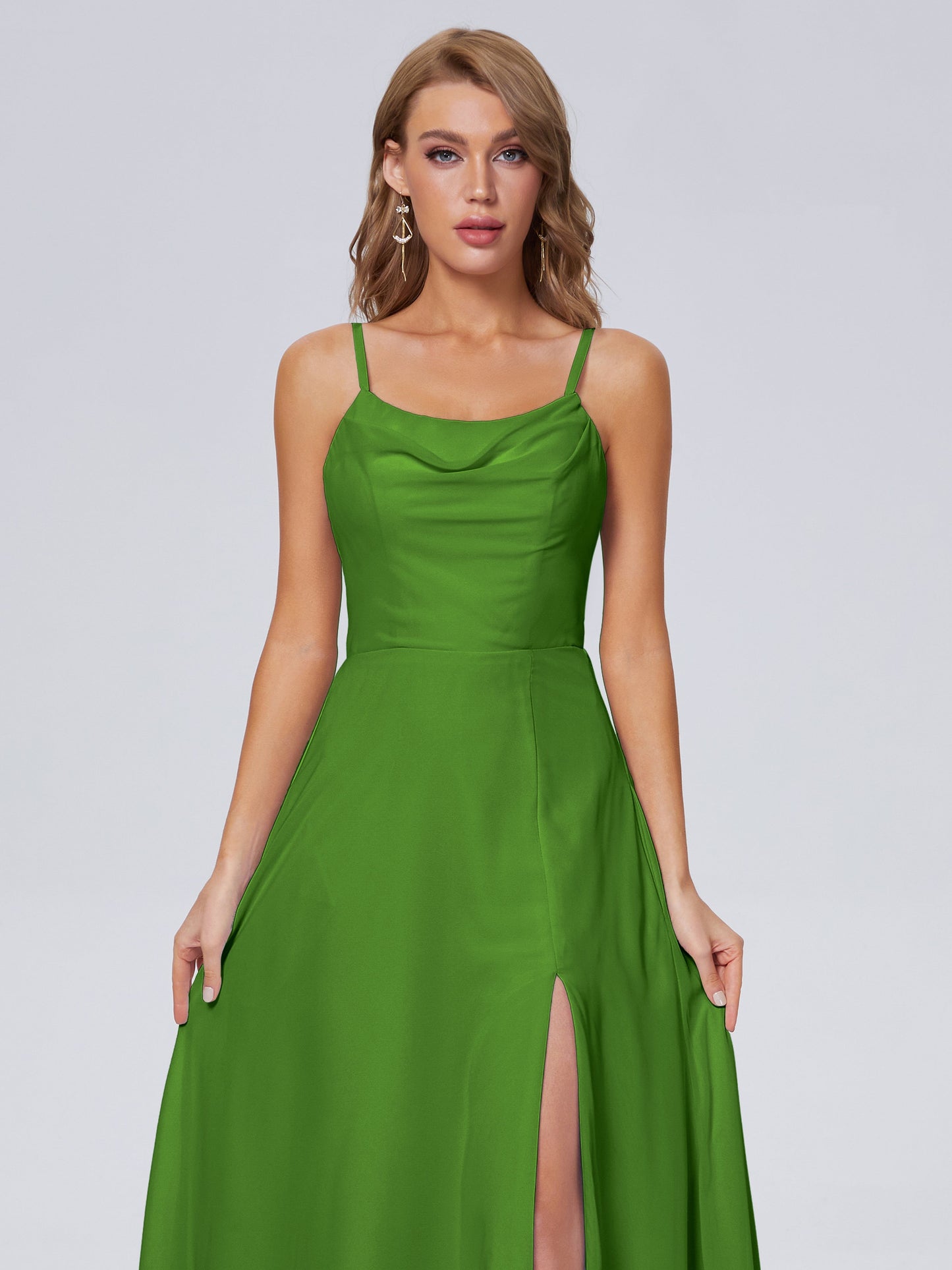 Reese Modest Split Chiffon Long Bridesmaid Dresses