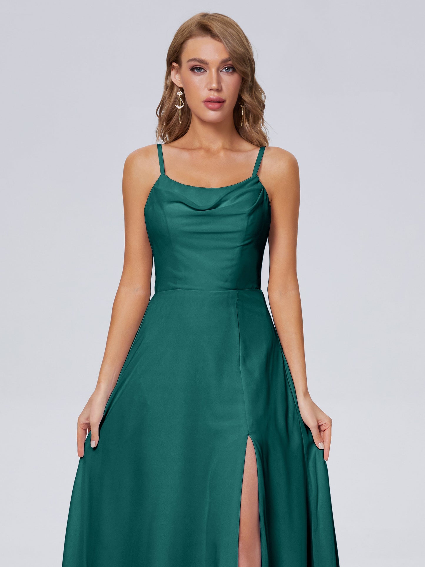 Reese Modest Split Chiffon Long Bridesmaid Dresses
