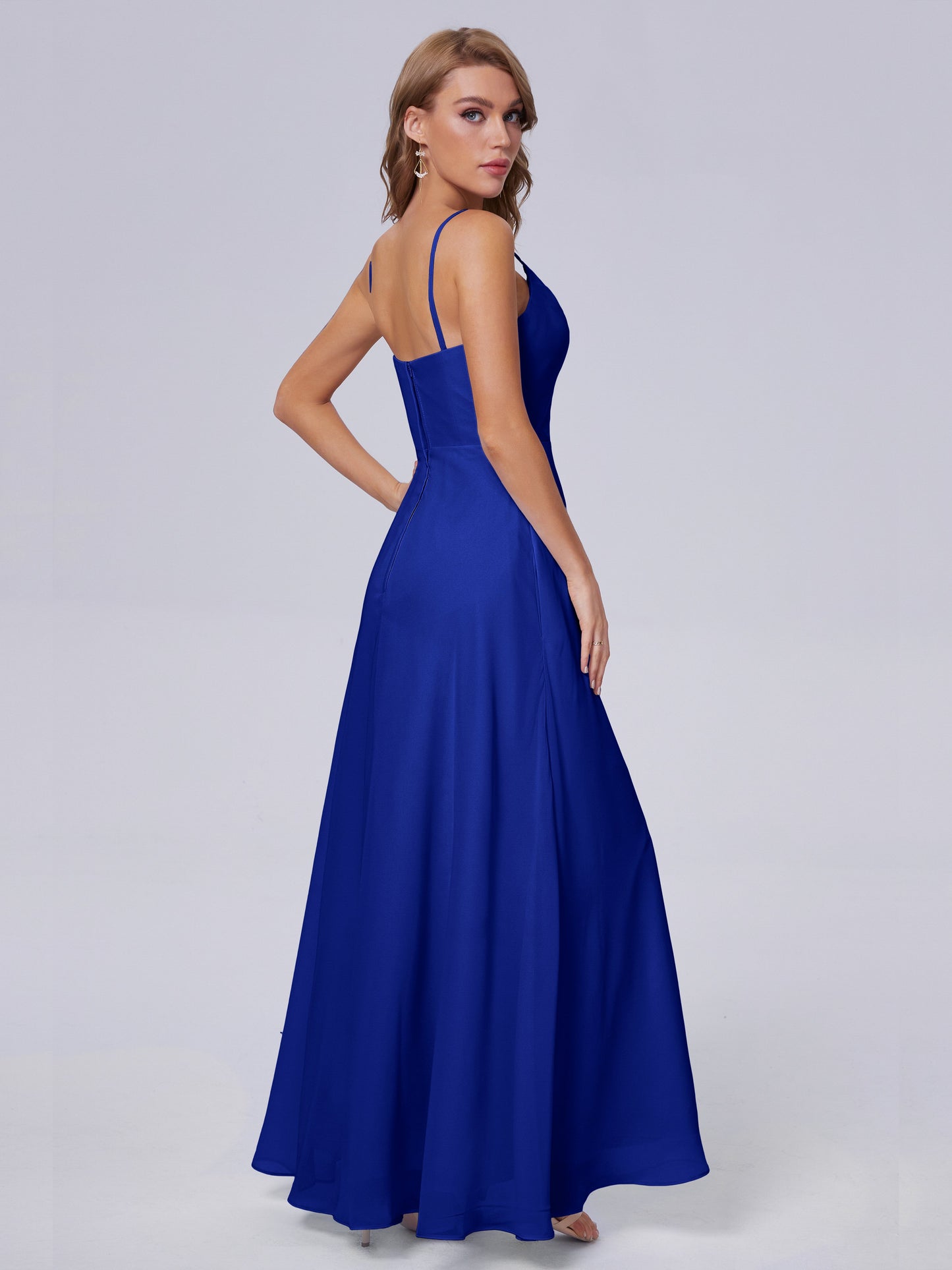 Reese Modest Split Chiffon Long Bridesmaid Dresses