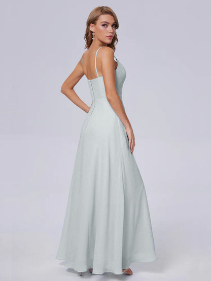 Reese Modest Split Chiffon Long Bridesmaid Dresses