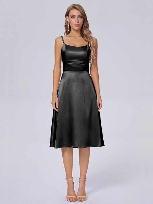 Rowan Scoop Soft Satin Short Bridesmaid Dresses
