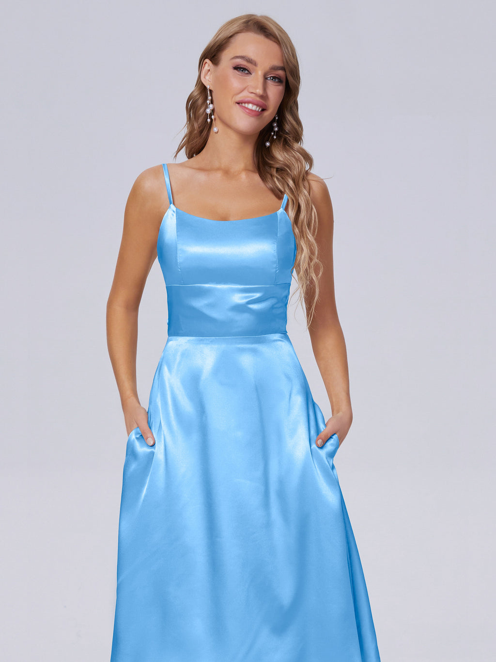 Rowan Scoop Soft Satin Short Bridesmaid Dresses