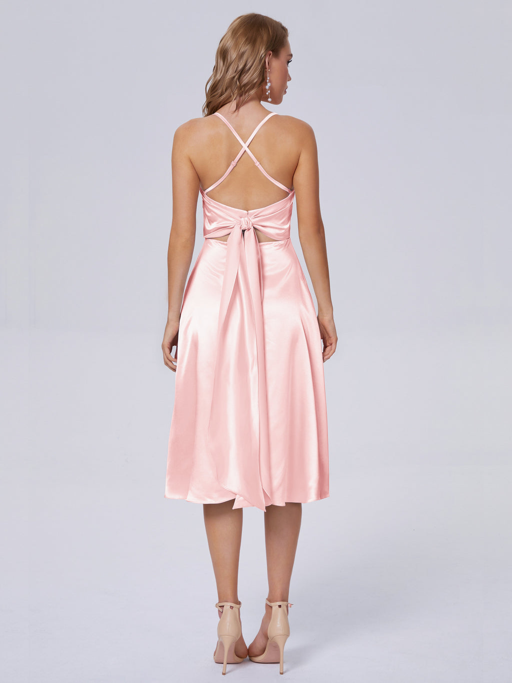 Rowan Scoop Soft Satin Short Bridesmaid Dresses