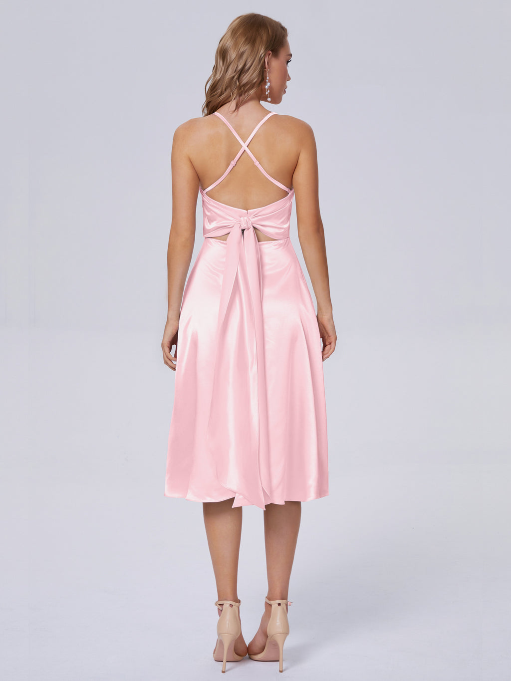 Rowan Scoop Soft Satin Short Bridesmaid Dresses