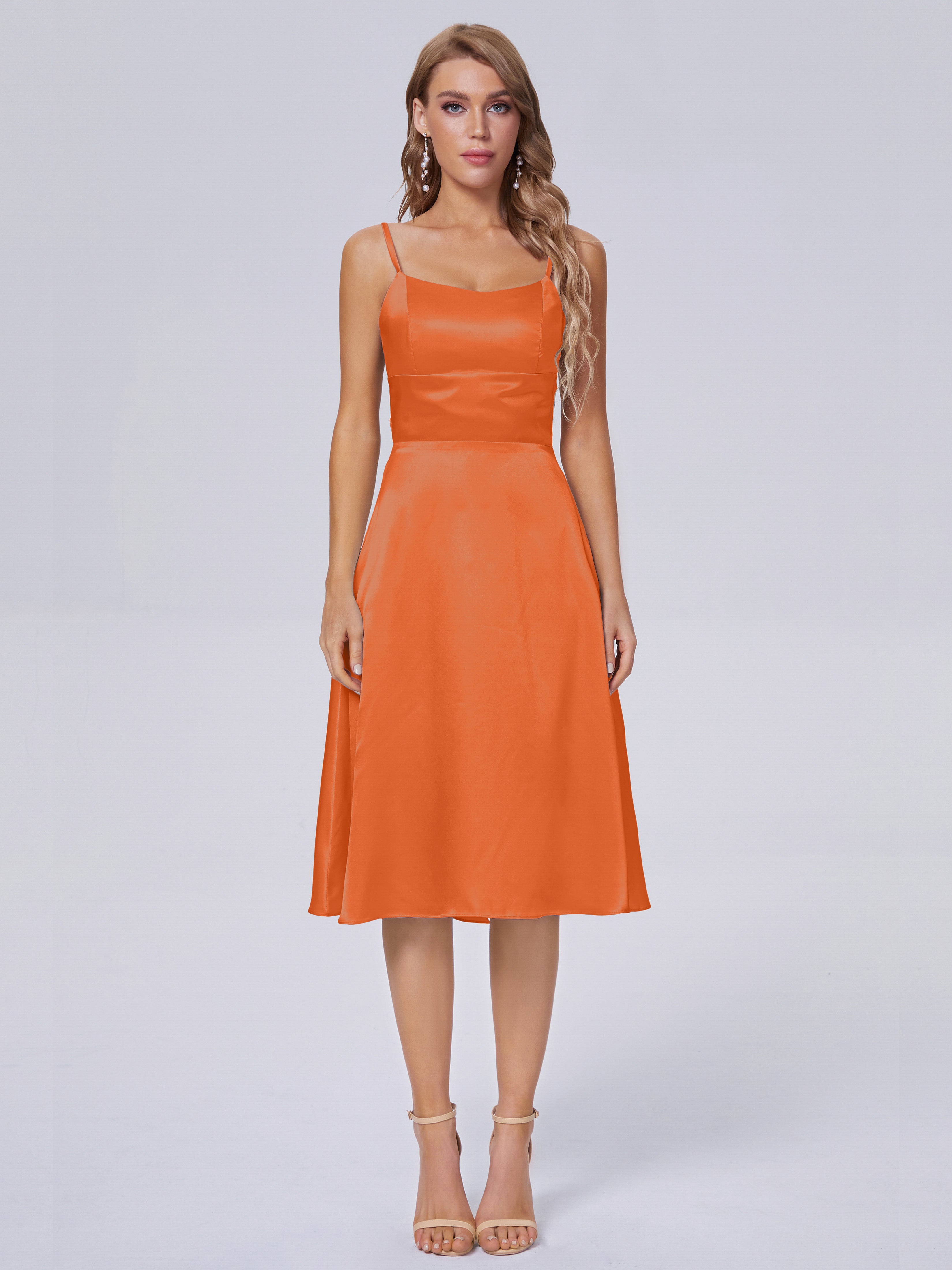 Rowan Scoop Soft Satin Short Bridesmaid Dresses