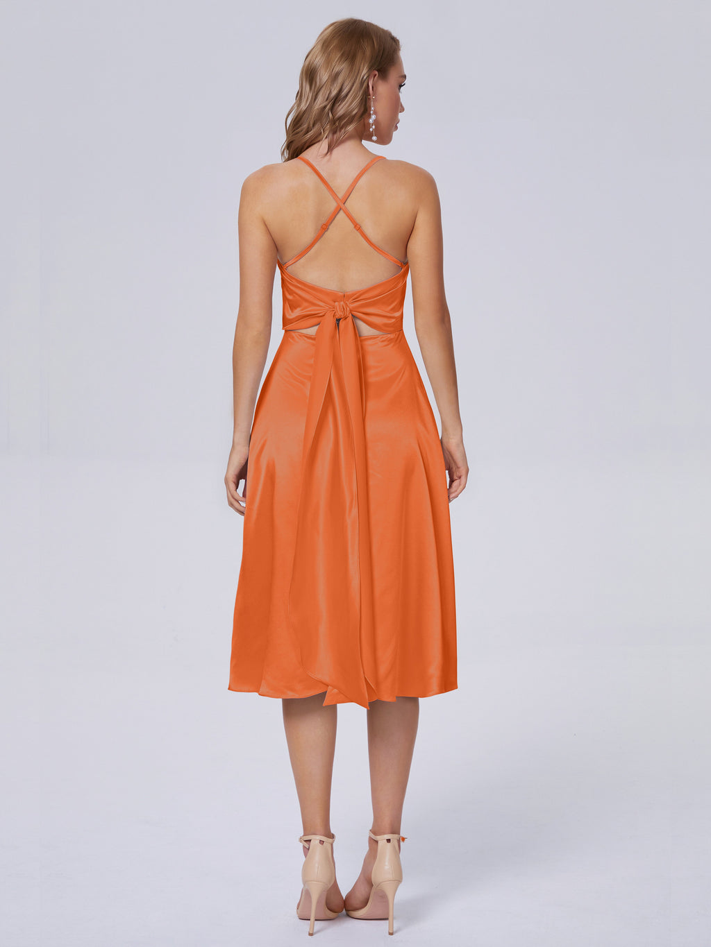 Rowan Scoop Soft Satin Short Bridesmaid Dresses