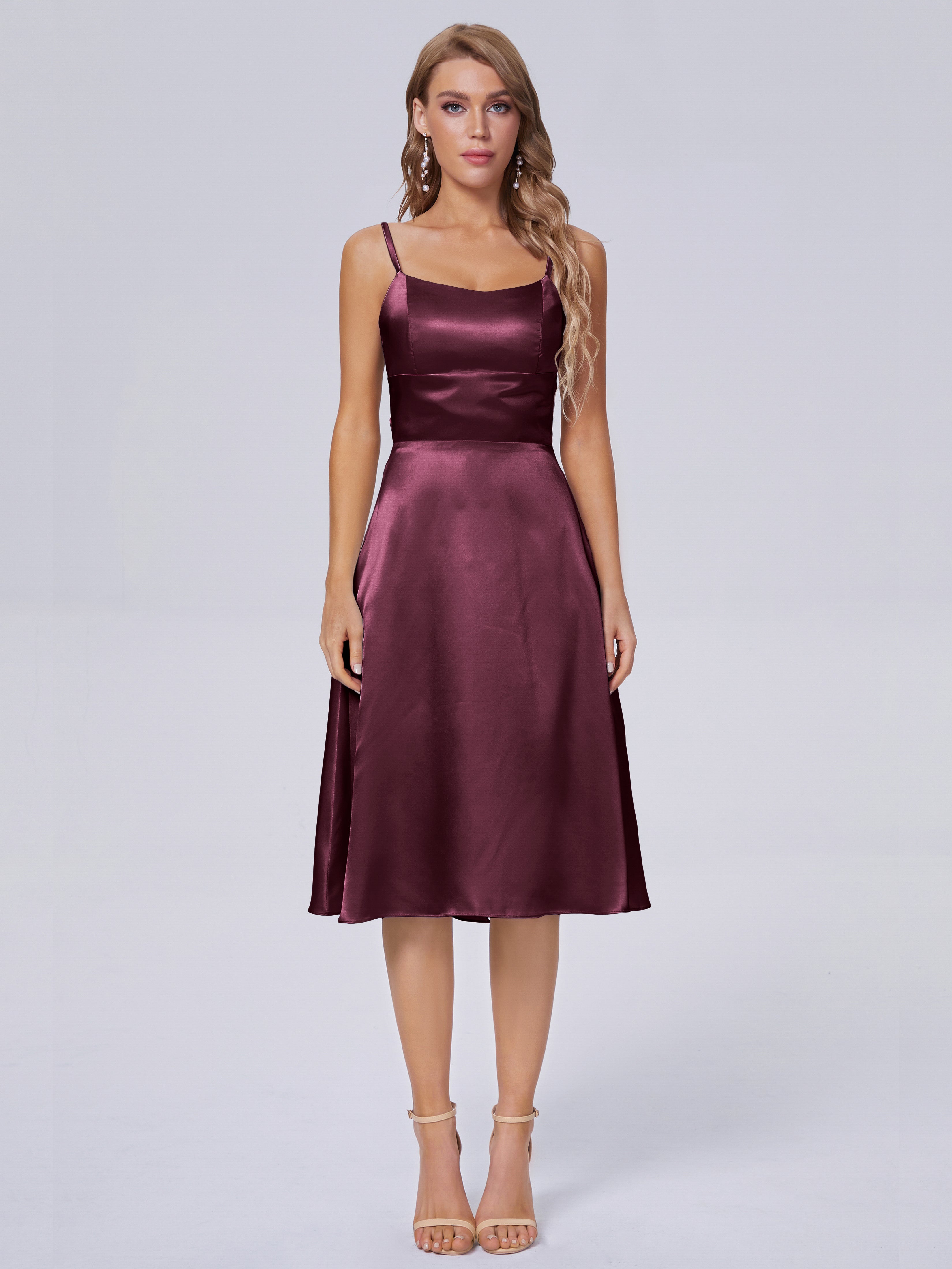 Rowan Scoop Soft Satin Short Bridesmaid Dresses