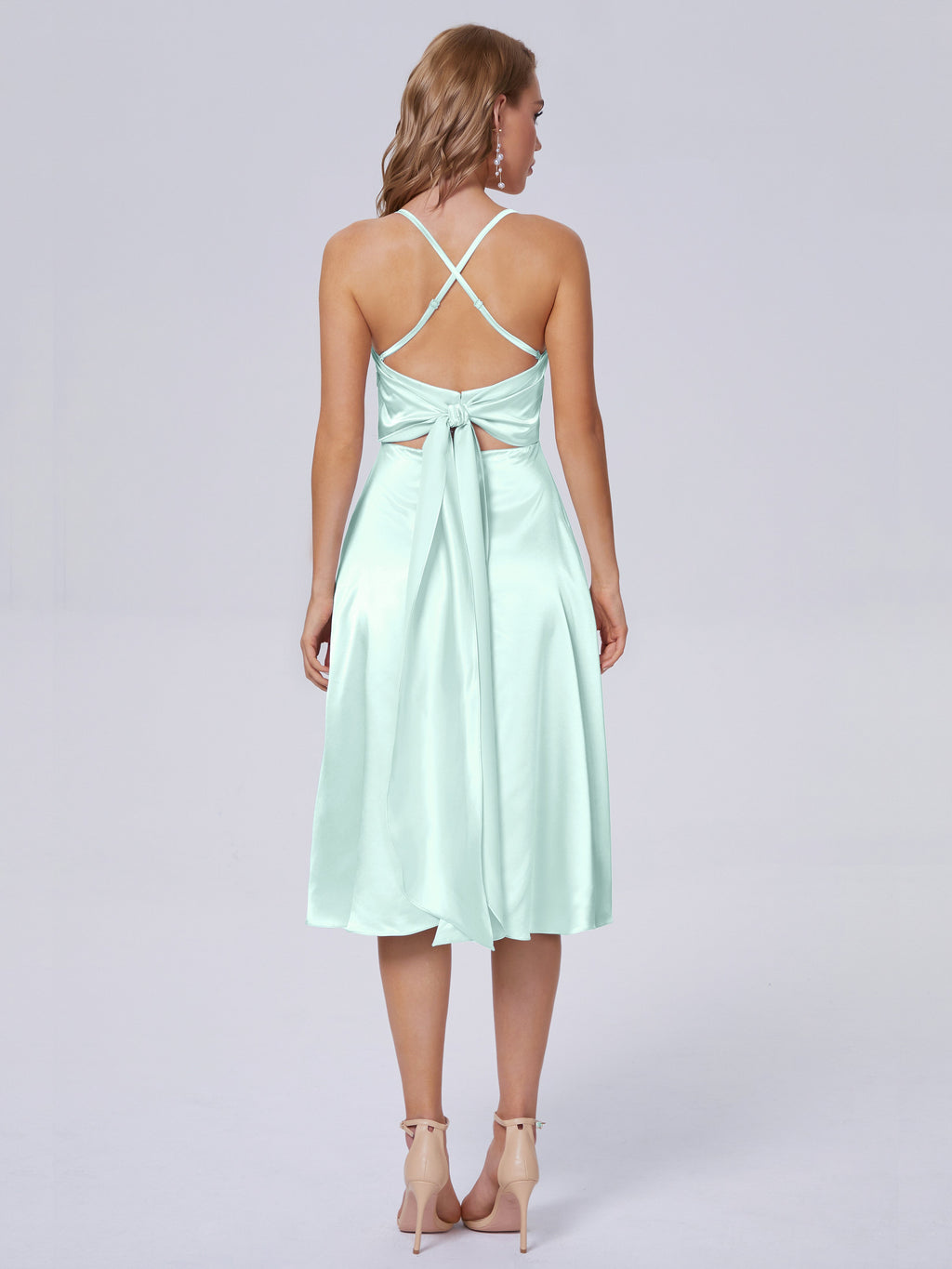 Rowan Scoop Soft Satin Short Bridesmaid Dresses