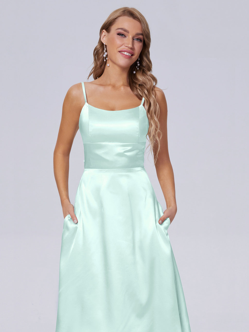 Rowan Scoop Soft Satin Short Bridesmaid Dresses