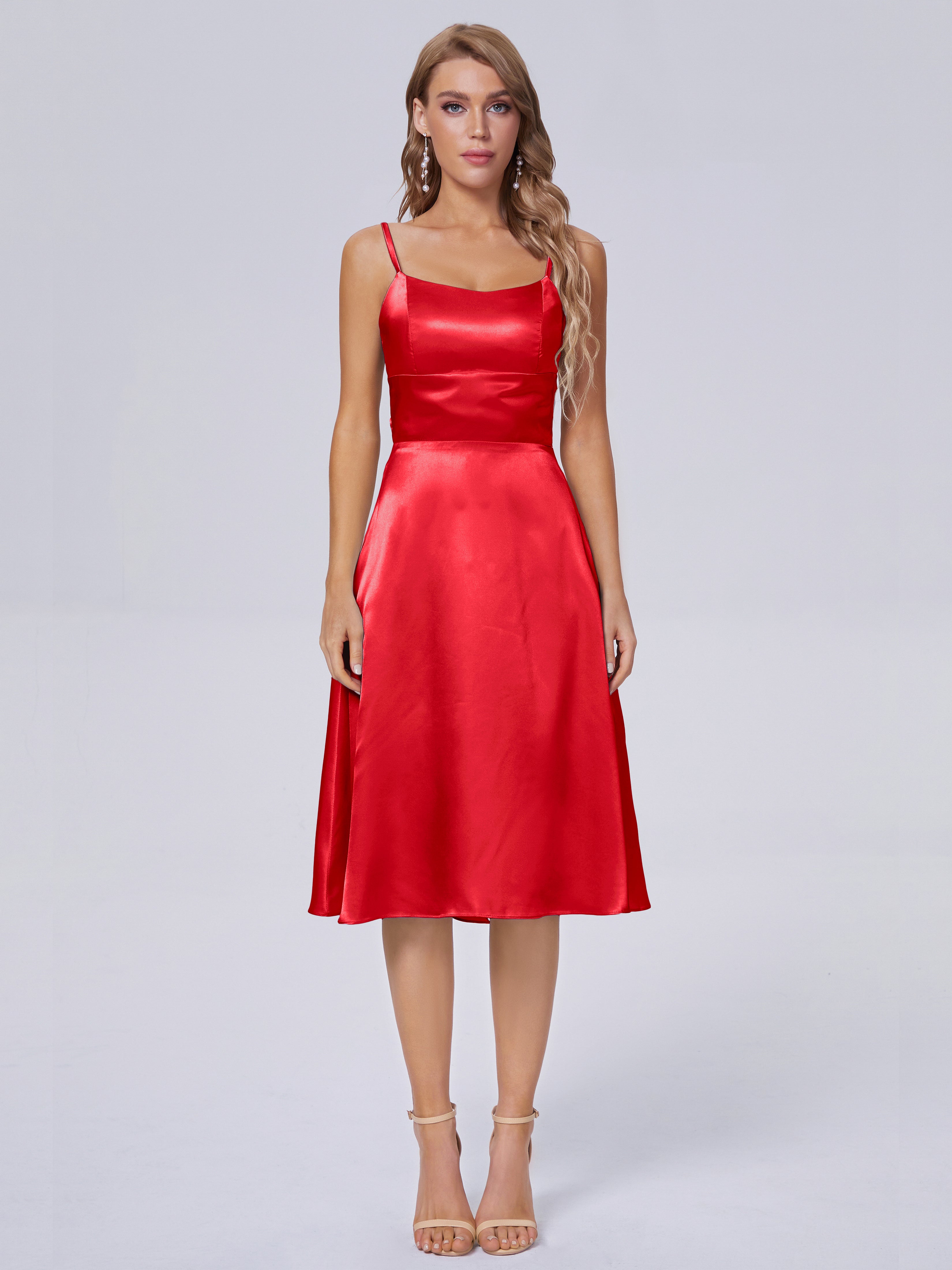 Rowan Scoop Soft Satin Short Bridesmaid Dresses