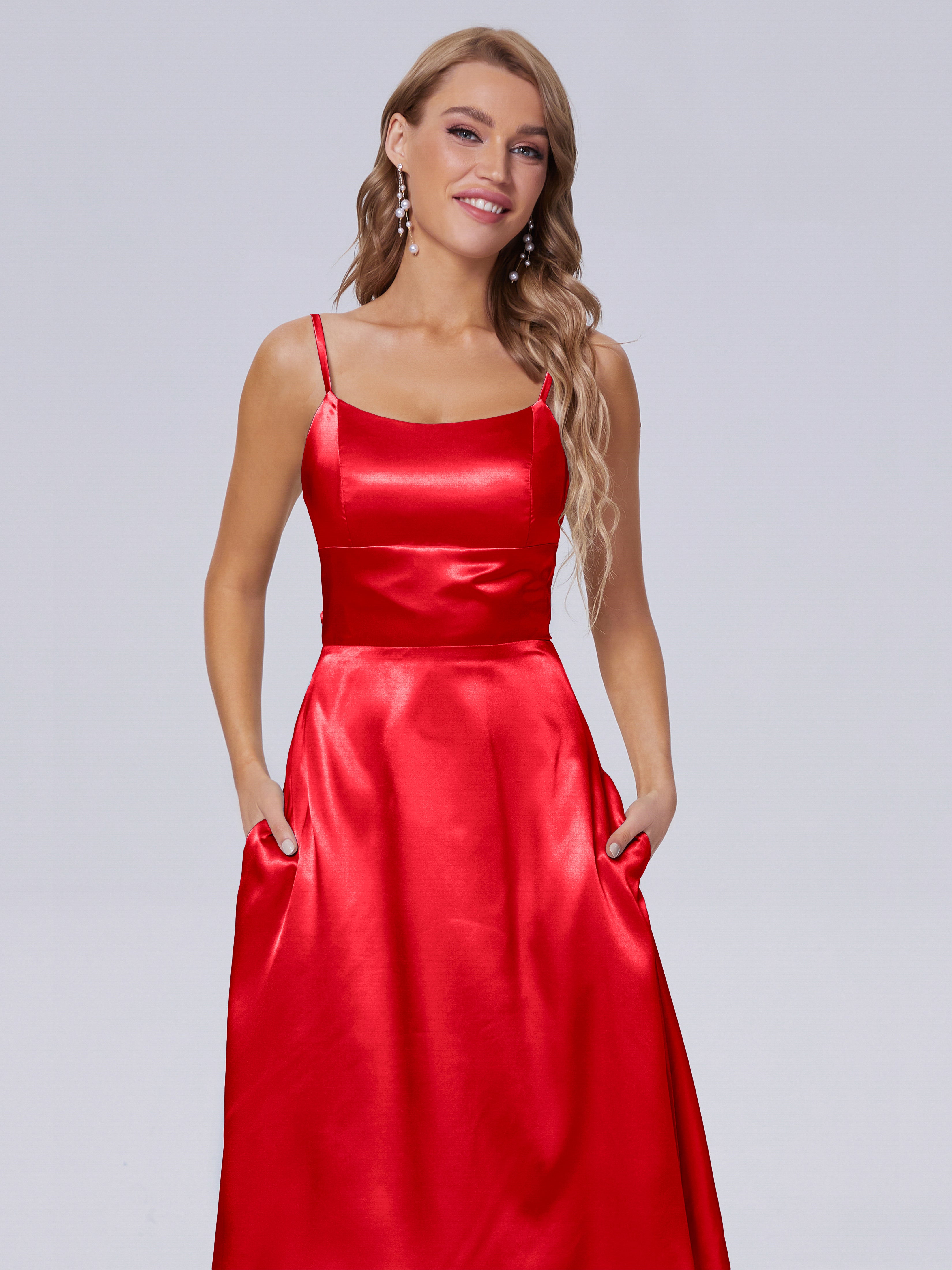 Rowan Scoop Soft Satin Short Bridesmaid Dresses
