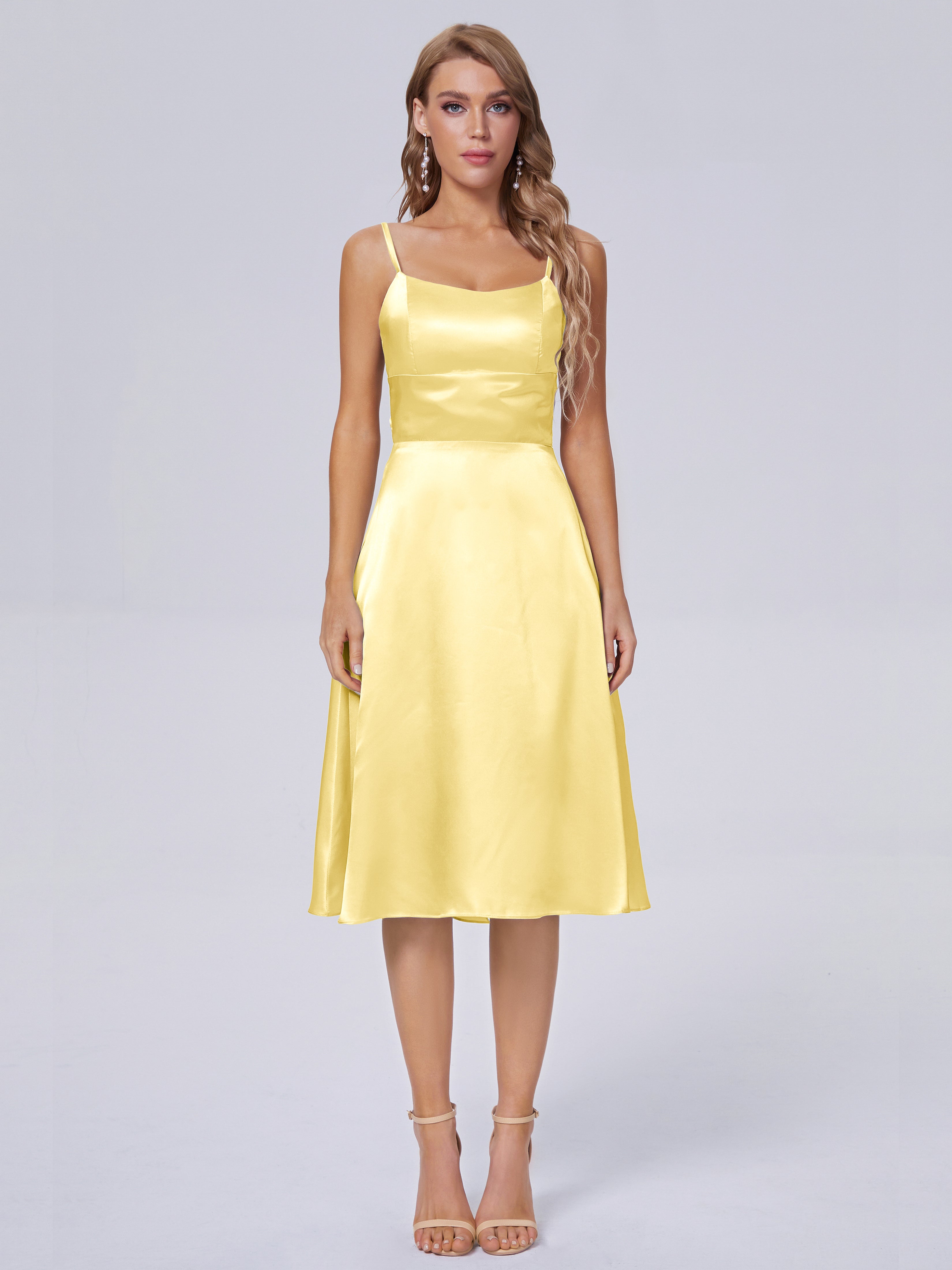 Rowan Scoop Soft Satin Short Bridesmaid Dresses
