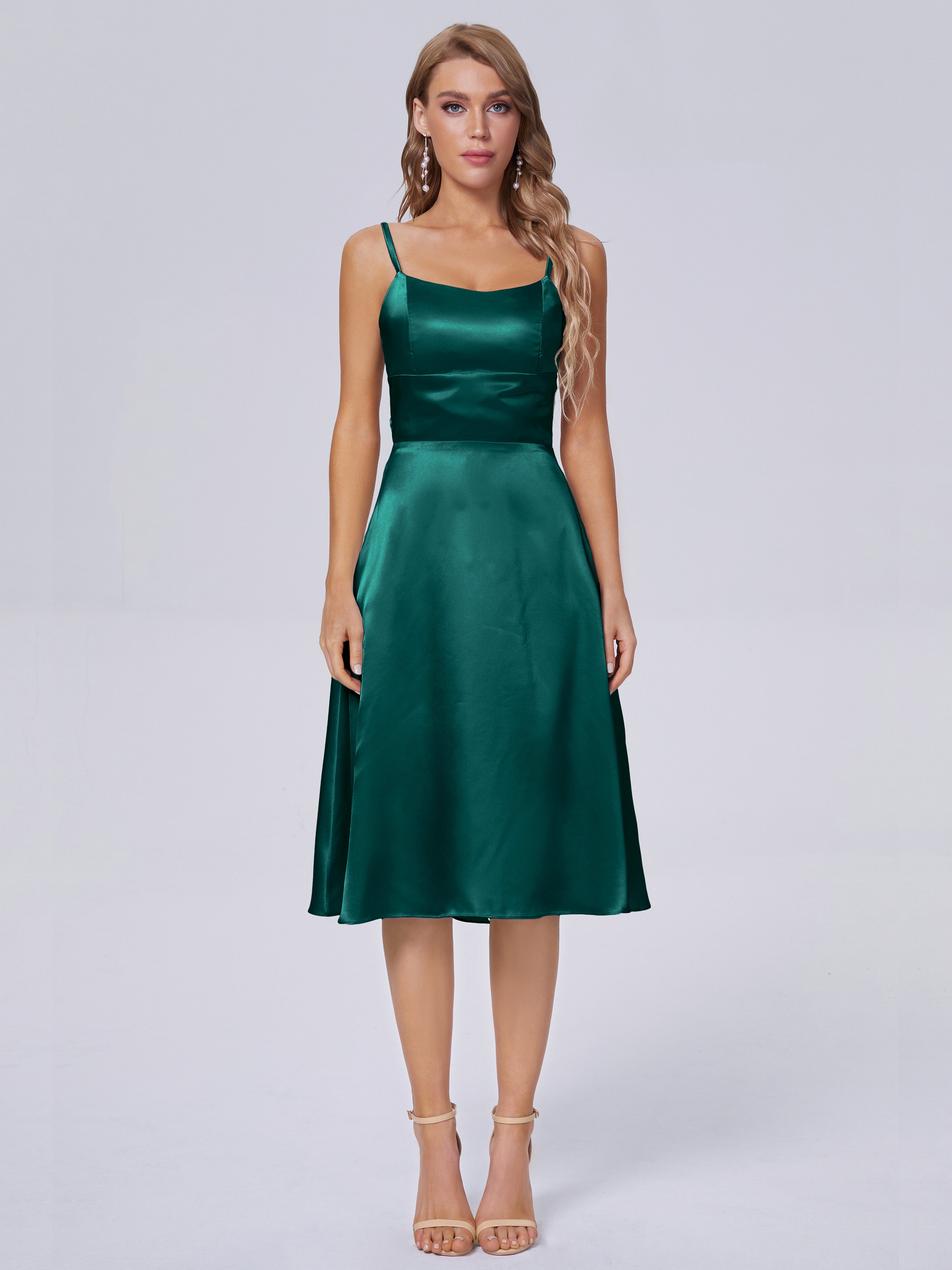 Rowan Scoop Soft Satin Short Bridesmaid Dresses