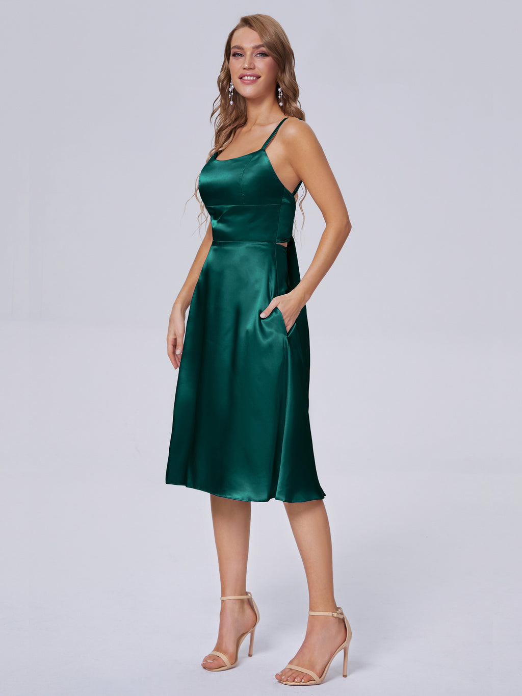 Rowan Scoop Soft Satin Short Bridesmaid Dresses