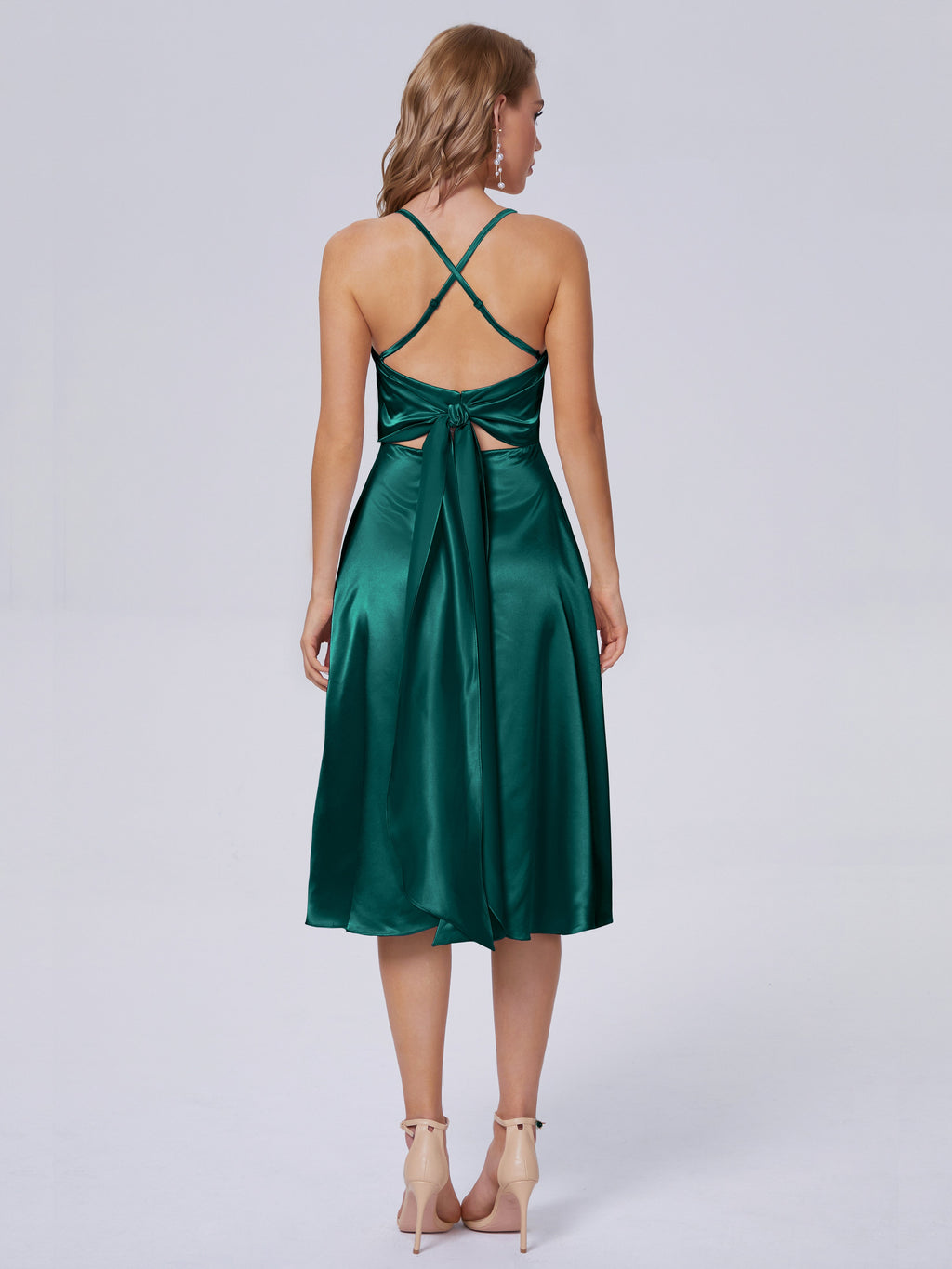 Rowan Scoop Soft Satin Short Bridesmaid Dresses
